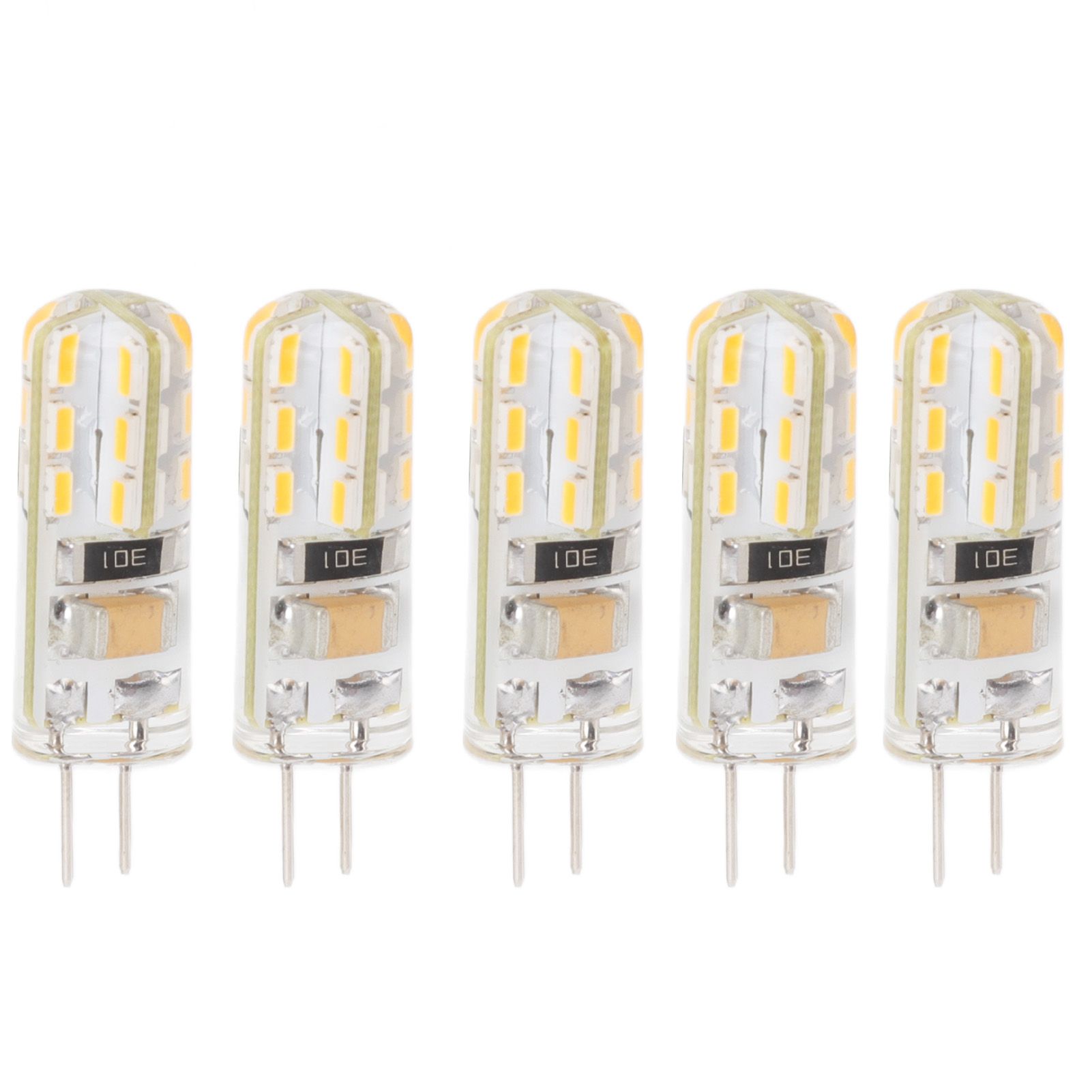 10pcs G4 LED Bulb Double Feet Base 1.5W AC110V 110LM Silicone Light Bulb for view 7