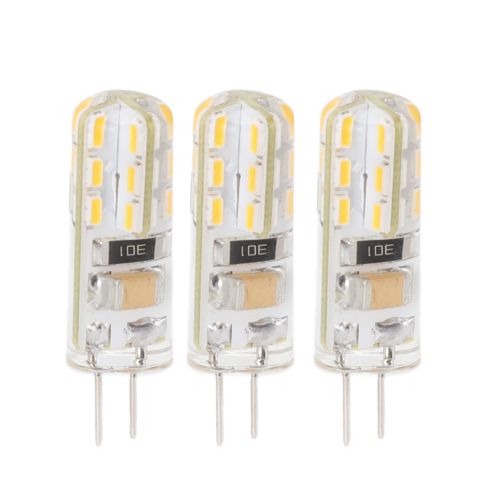 10pcs G4 LED Bulb Double Feet Base 1.5W AC110V 110LM Silicone Light Bulb for view 10