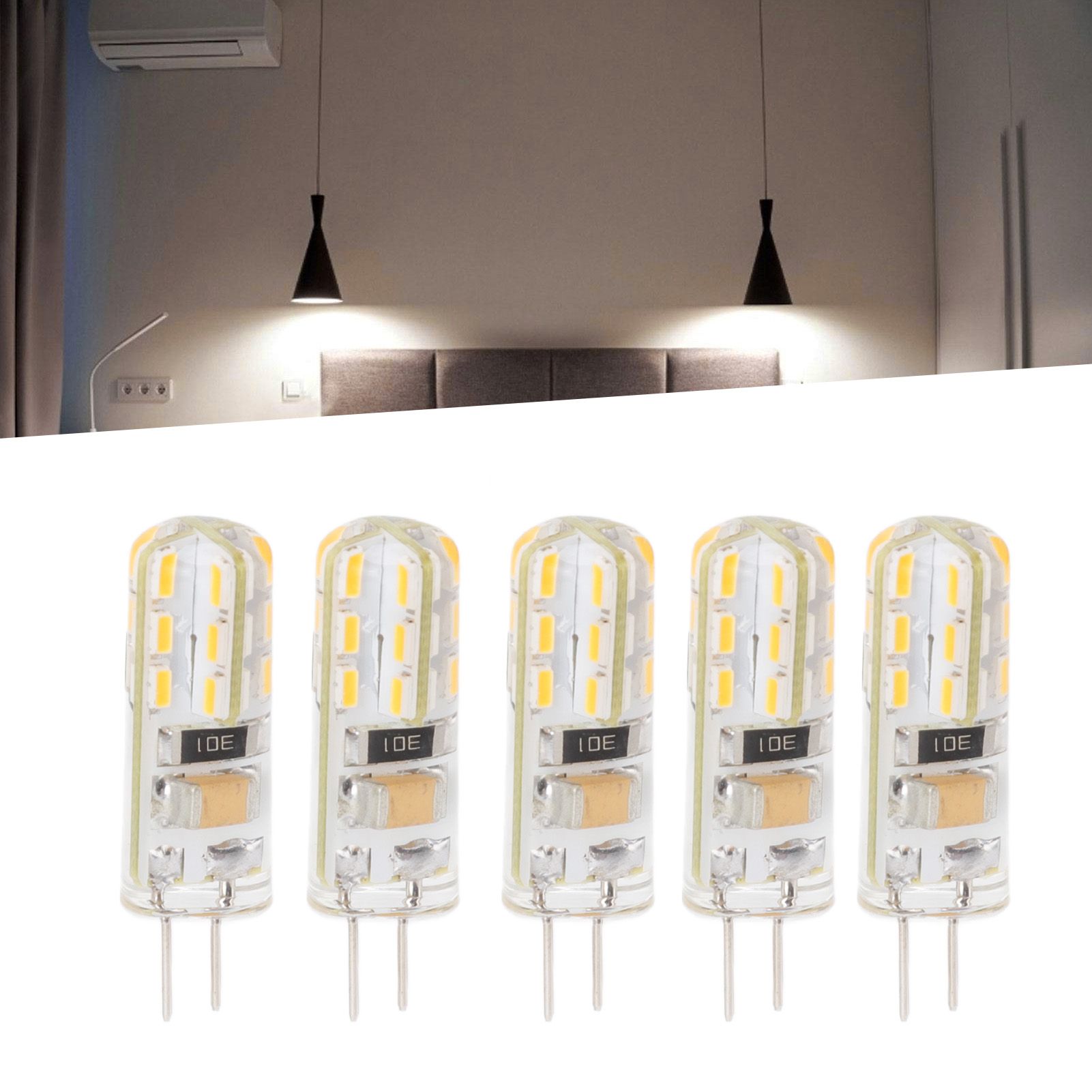 10pcs G4 LED Bulb Double Feet Base 1.5W AC110V 110LM Silicone Light Bulb for view 11