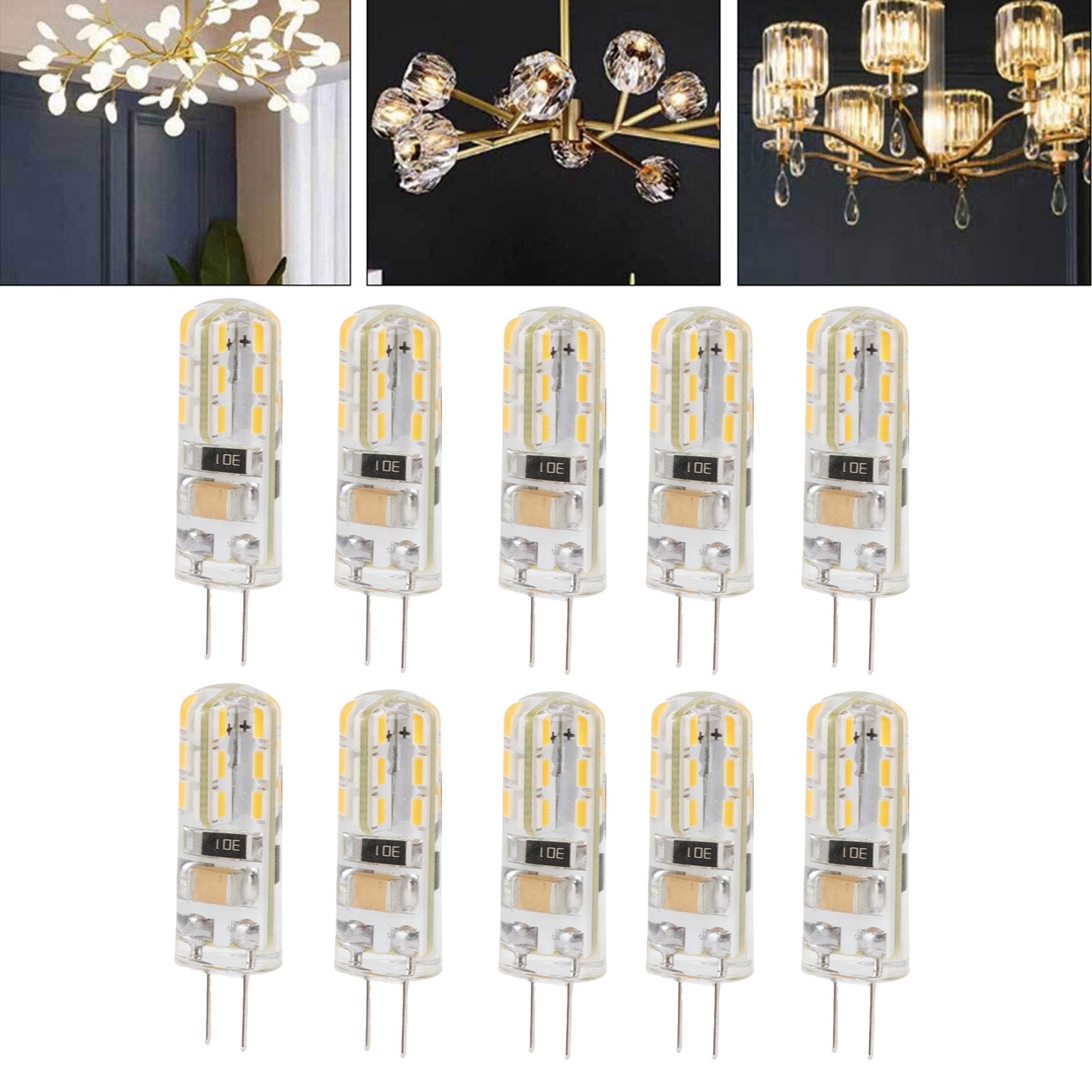 10pcs G4 LED Bulb Double Feet Base 1.5W AC110V 110LM Silicone Light Bulb for view 12