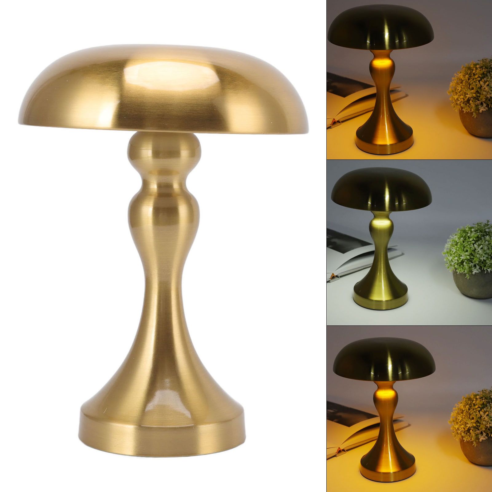 Table Lamp Rechargeable Mushroom Shape 3 Speed Color Temperature Touch view 7