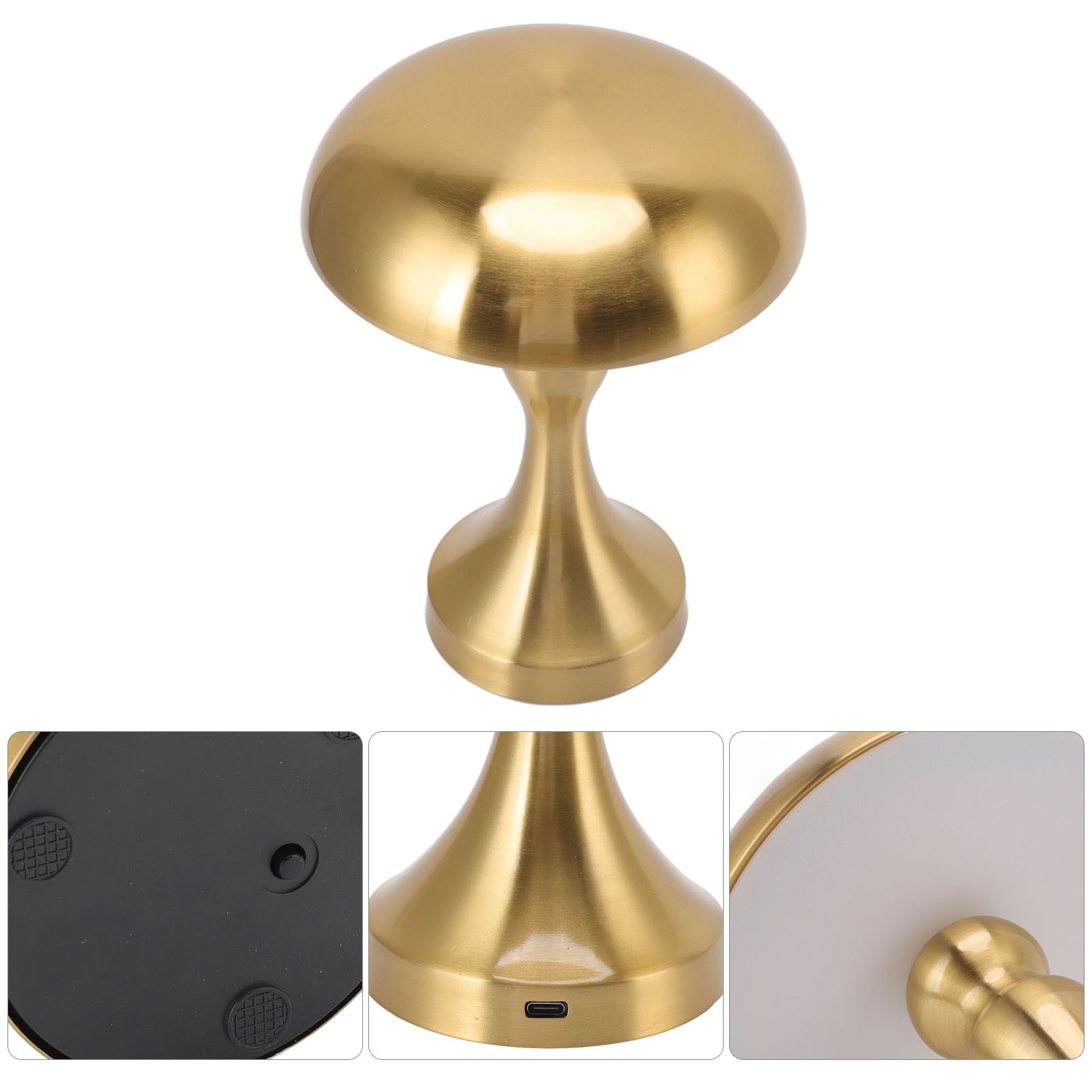Table Lamp Rechargeable Mushroom Shape 3 Speed Color Temperature Touch view 9