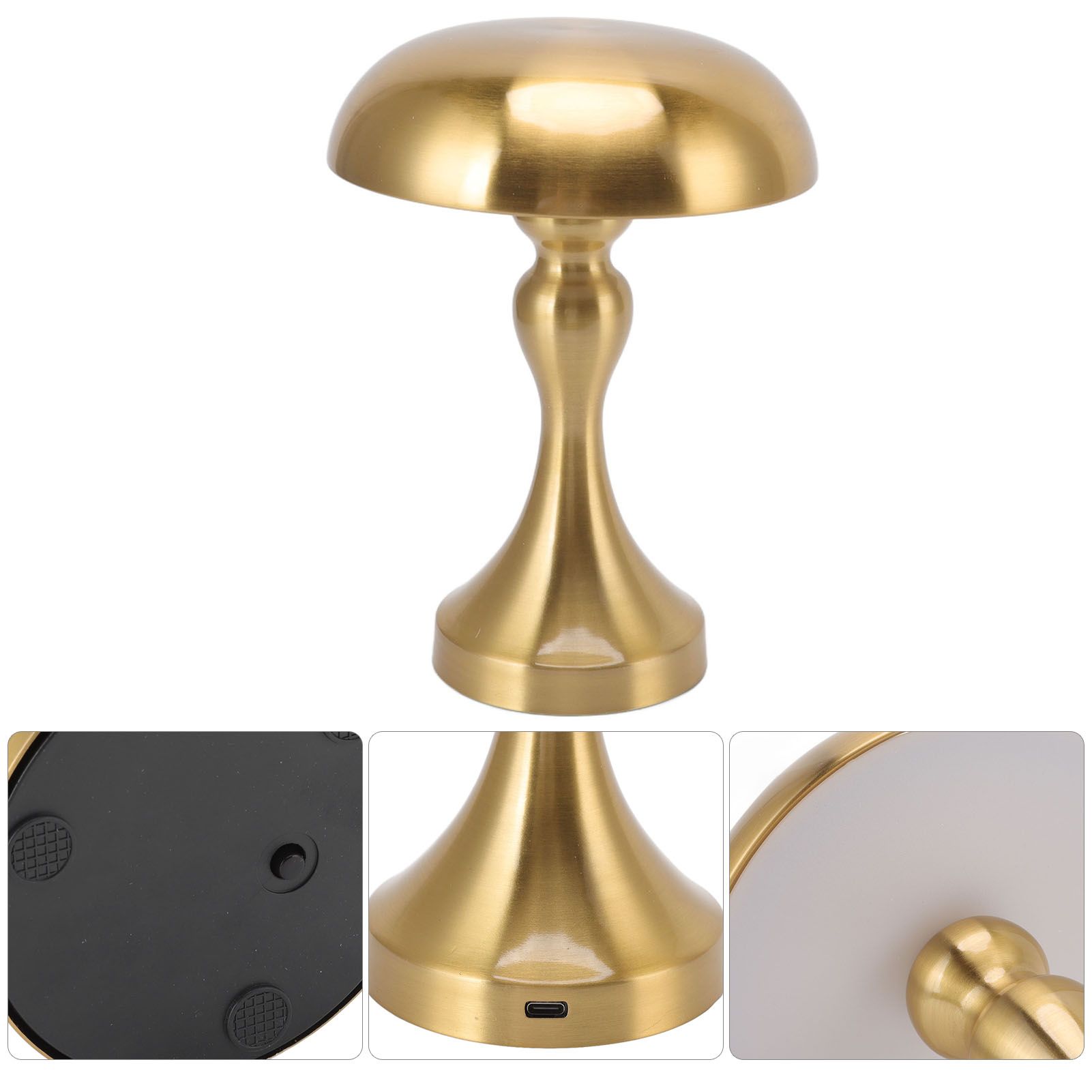 Table Lamp Rechargeable Mushroom Shape 3 Speed Color Temperature Touch view 10
