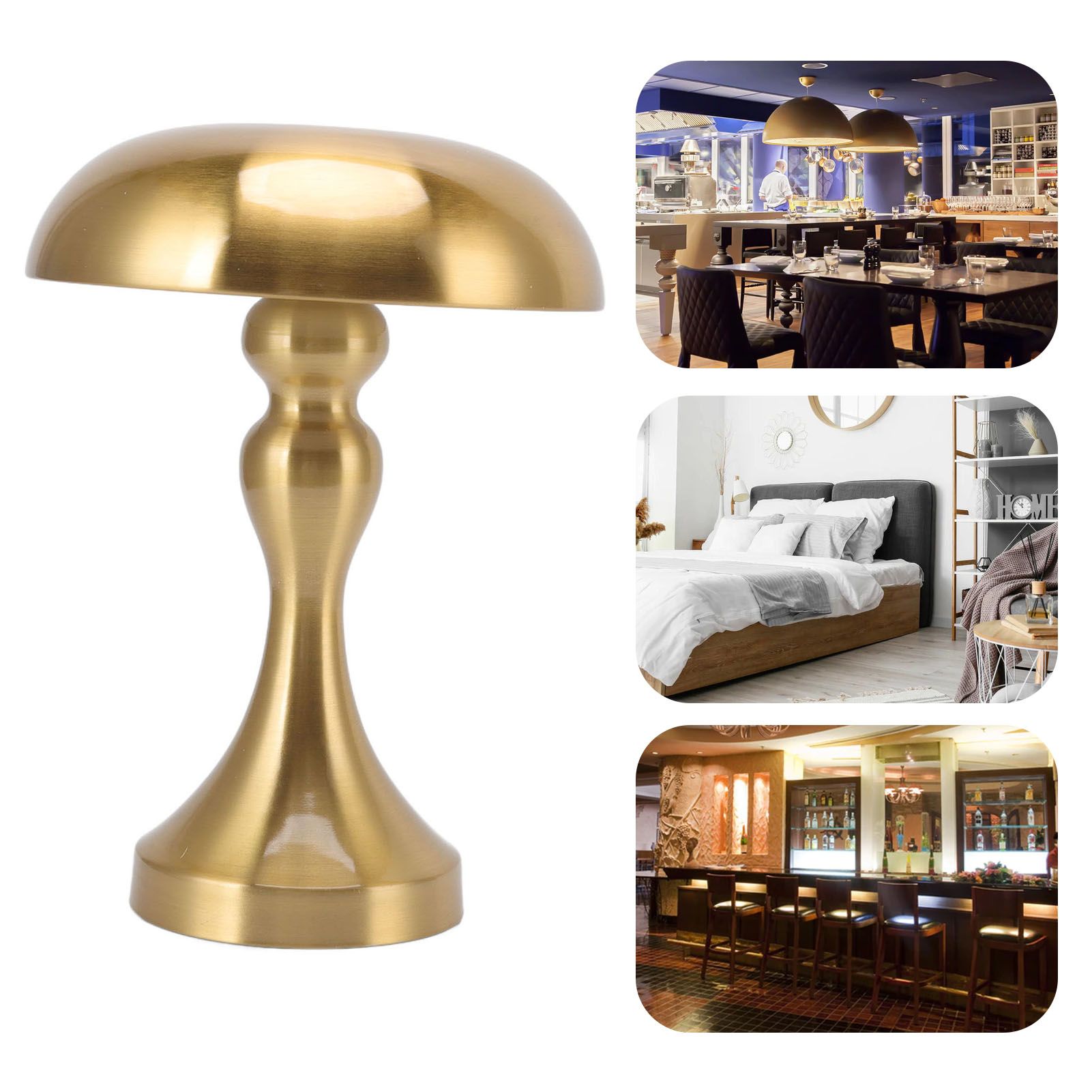 Table Lamp Rechargeable Mushroom Shape 3 Speed Color Temperature Touch view 12