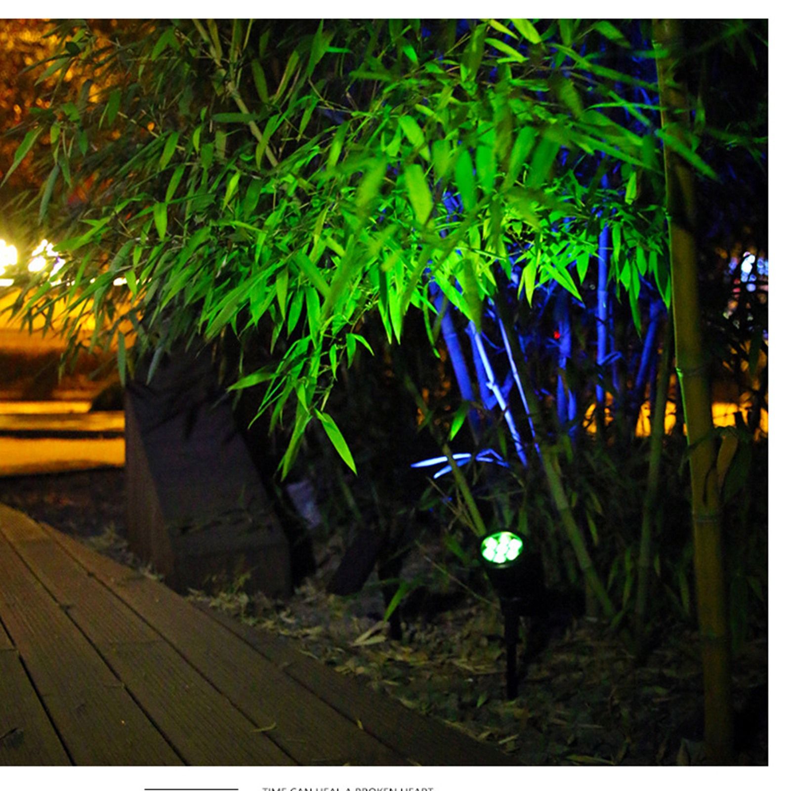 Outdoor Solar Spotlight LED Lamp Waterproof Garden Lamp Ground Lawn Light for view 5