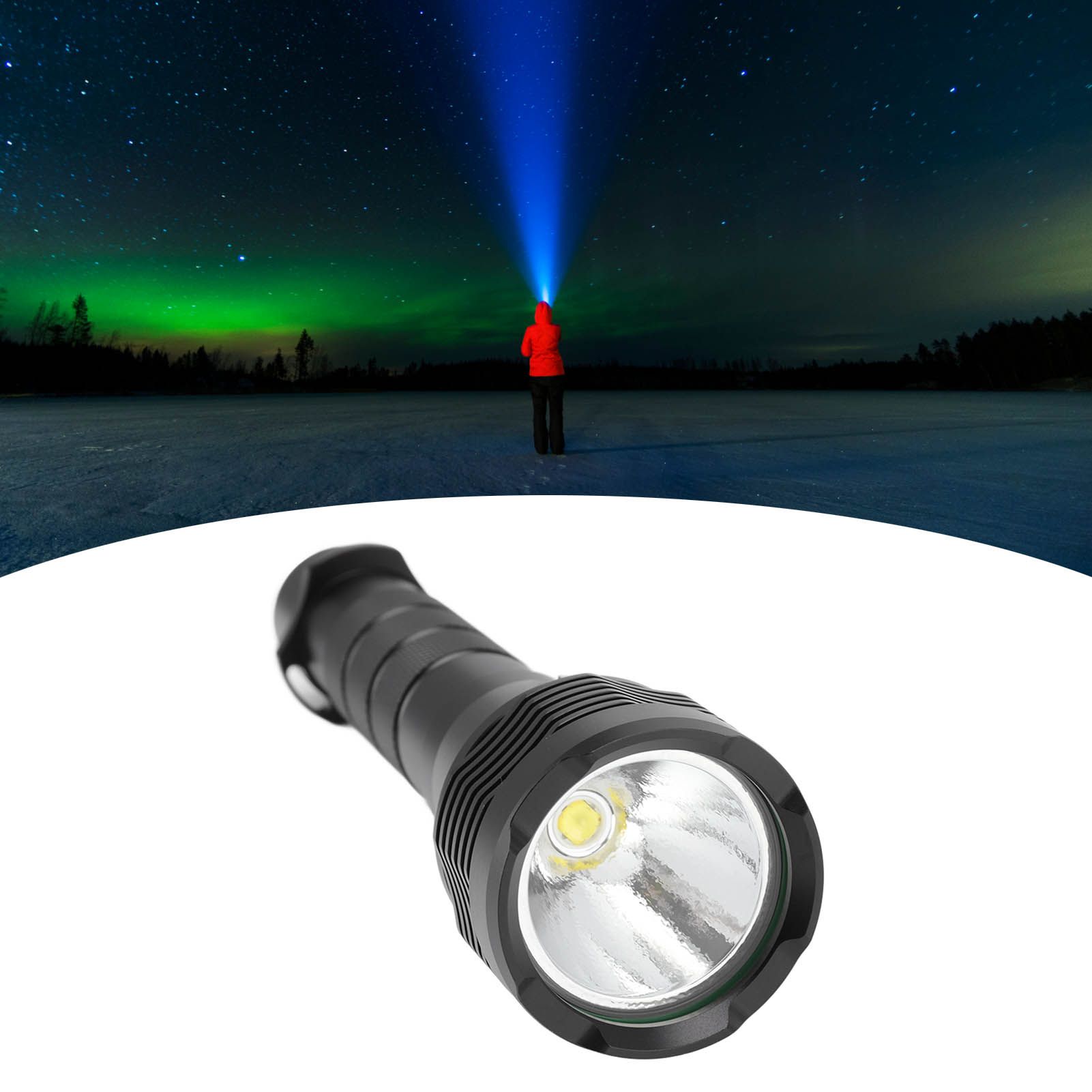 Strong Light Diving Flashlight 3600LM Long Range LED Dive Light Aluminum Alloy view 11