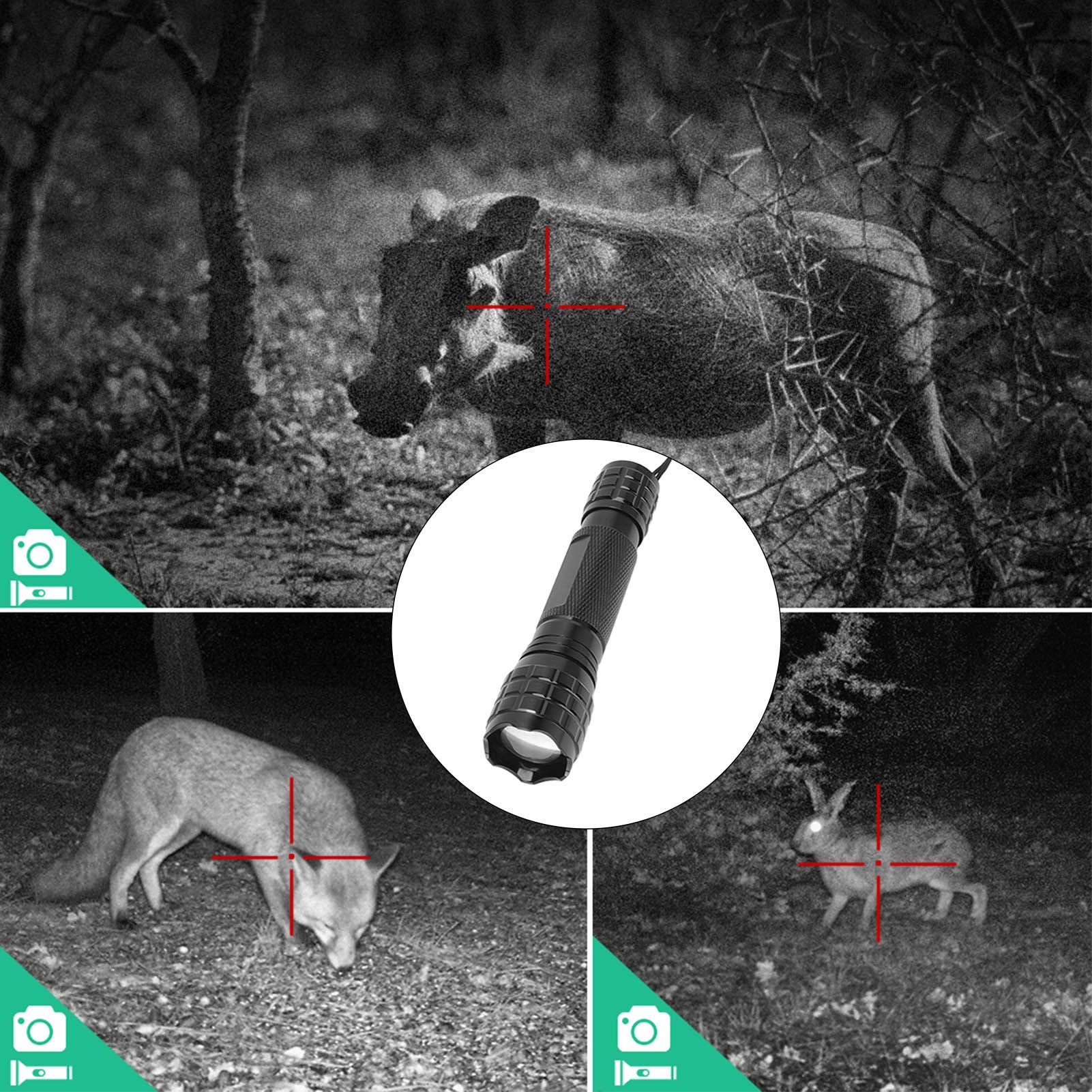 Infrared LED Flashlight Mini Handheld 850nm Zoomable Infrared Night Vision view 12