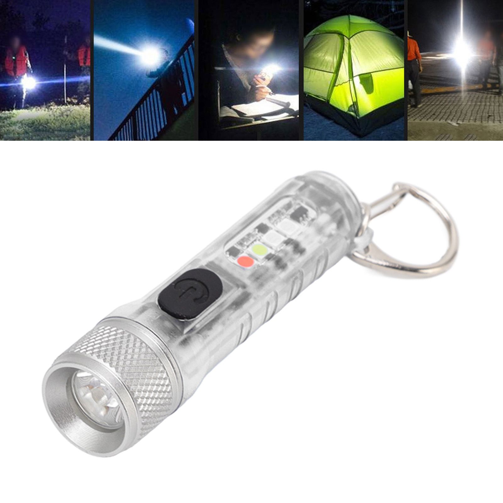 Keychain Flashlight Long Range Super Bright LED Flashlight USB Rechargeable view 11