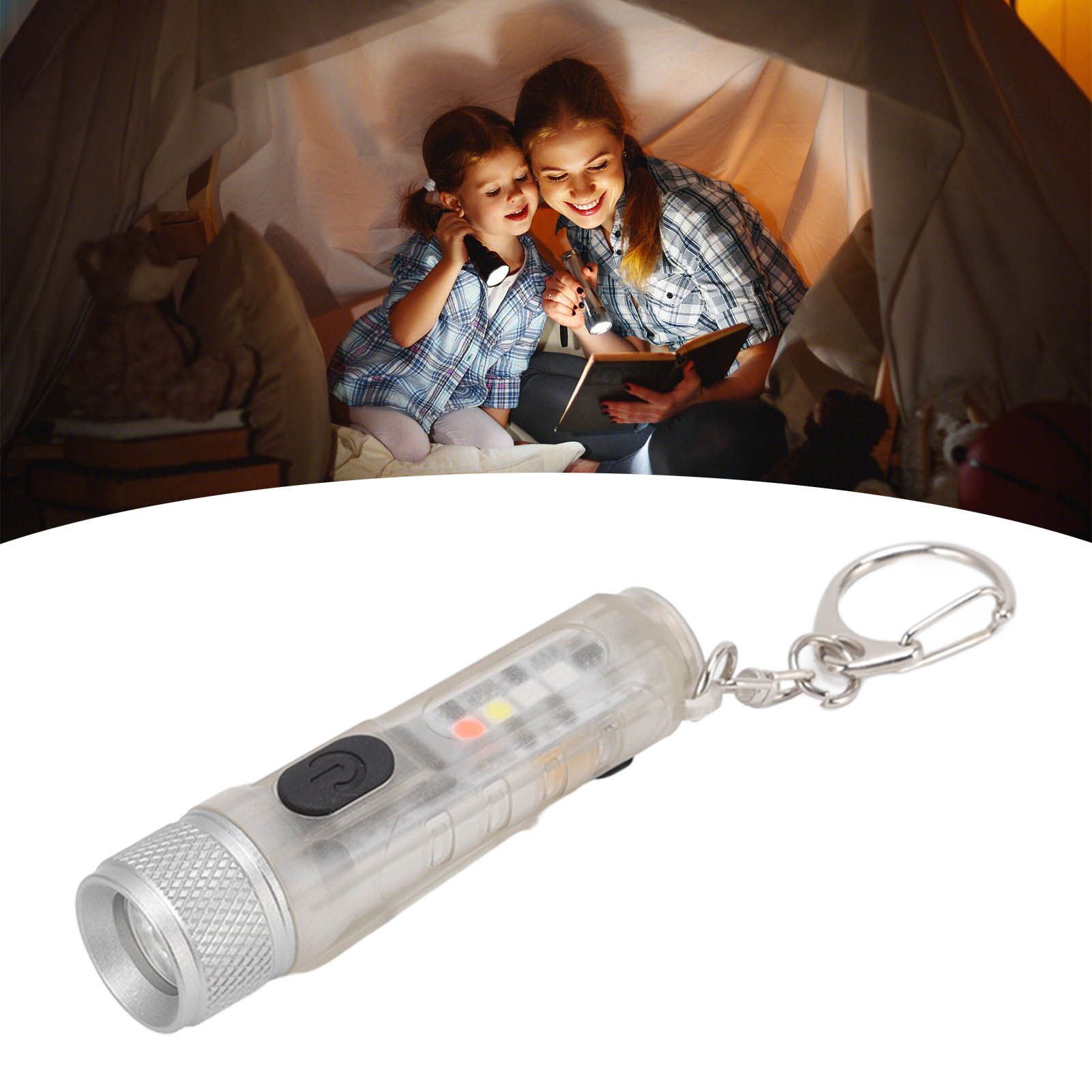 Strong Light Mini Keychain Flashlight Outdoor Portable Super Bright view 11