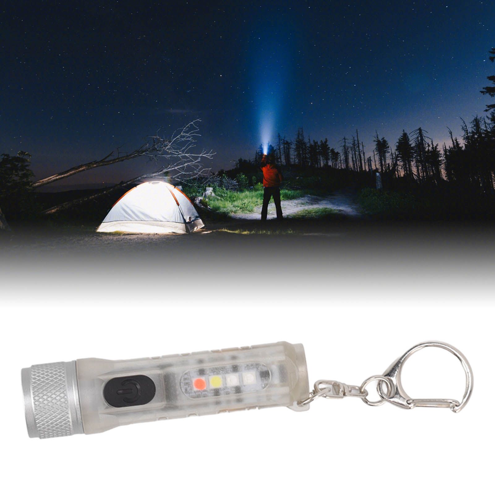 Strong Light Mini Keychain Flashlight Outdoor Portable Super Bright view 12