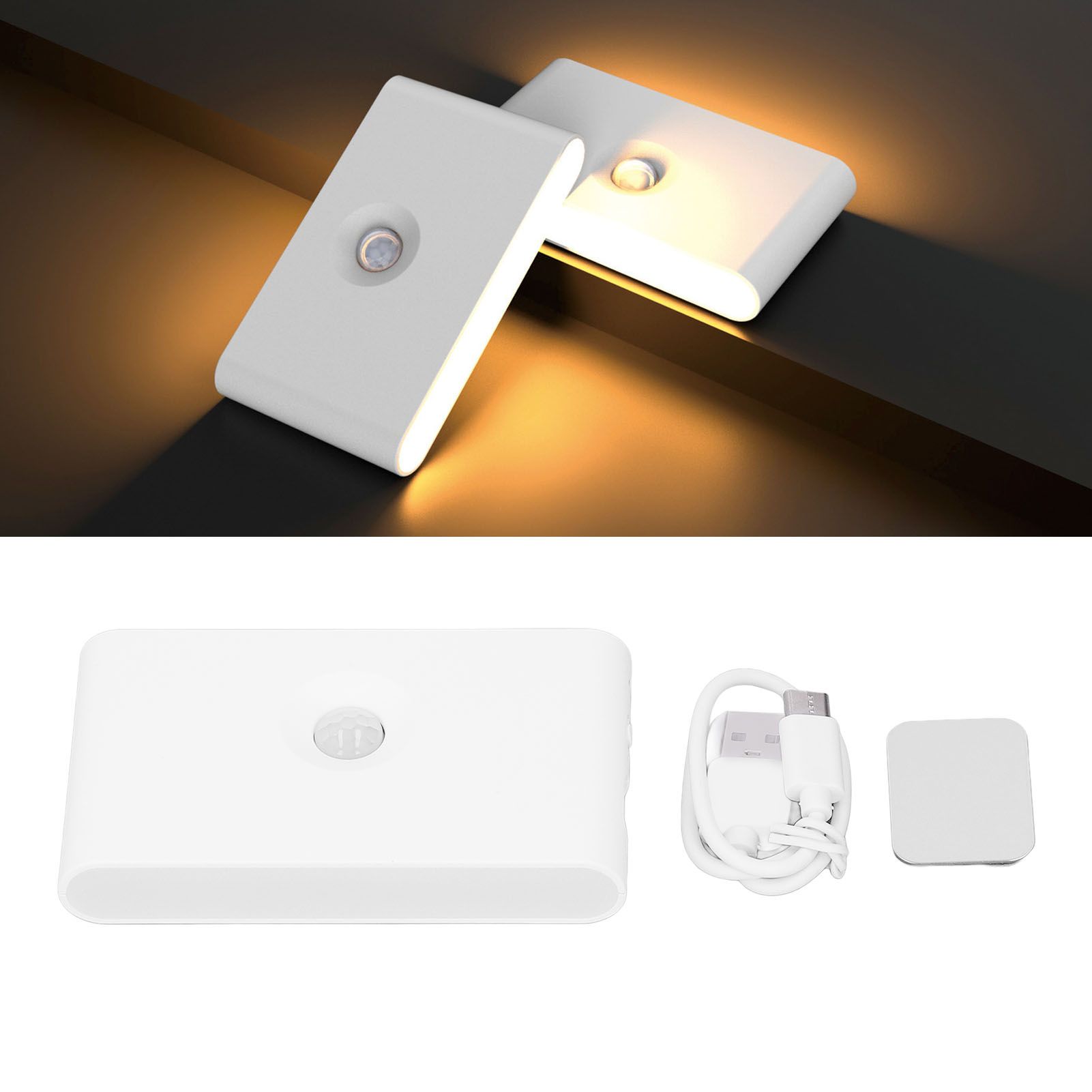 LED Motion Sensor Light Type C Rechargeable 360 Degrees Rotated Induction view 11
