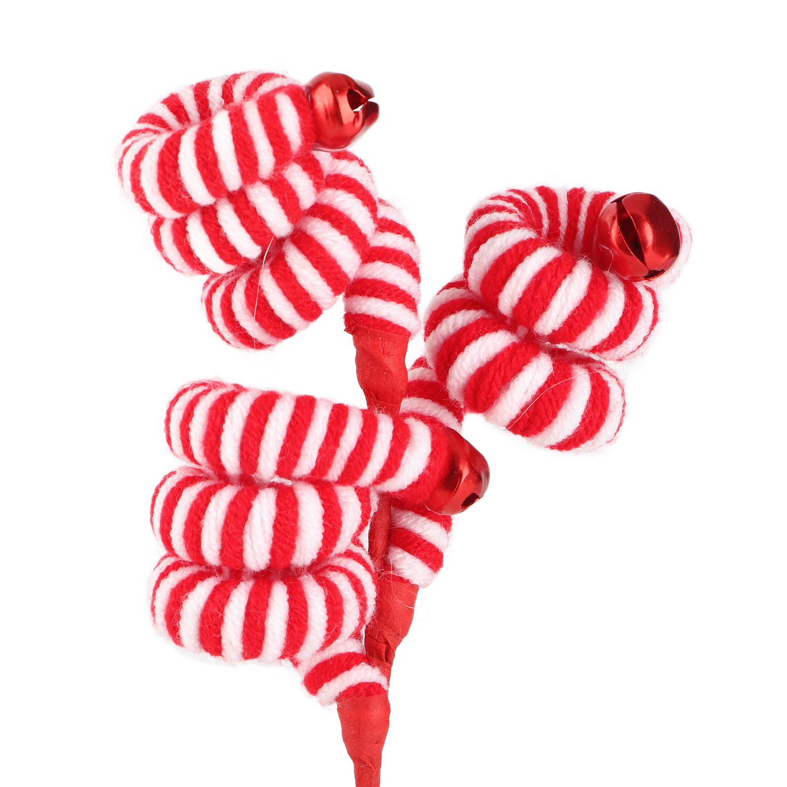 Christmas Candy Canes Wool Christmas Candy Cane Hanging Ornaments view 4