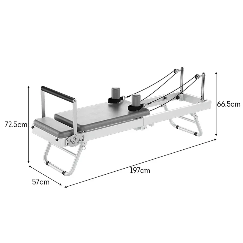 Eeeza Foldable Pilates Reformer, Silent Resistance with Adjustable Steel Frame view 2