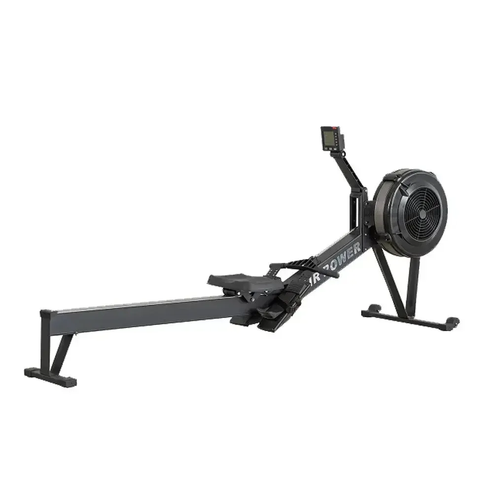 Eeeza Air Resistance Rowing Machine with 10-Level Wind Adjustment & LED Monitor