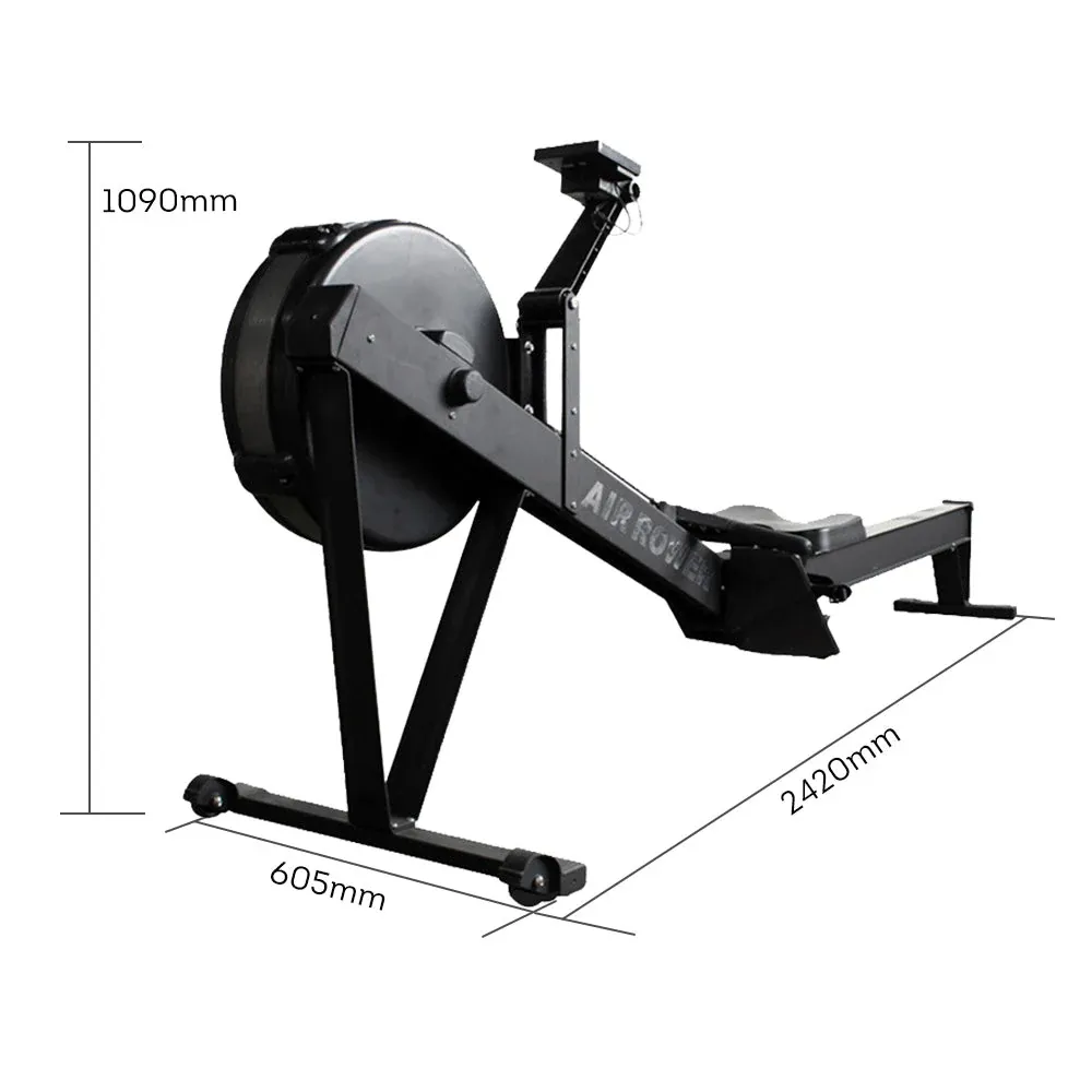 Eeeza Air Resistance Rowing Machine with 10-Level Wind Adjustment & LED Monitor view 3