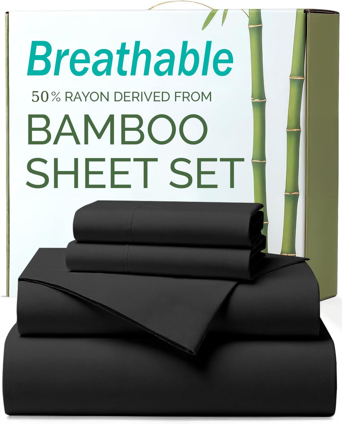 3 Piece Ultra Soft Bamboo Breathable Sheet Set -Hotel 2000TC Breathable Bed — image 1