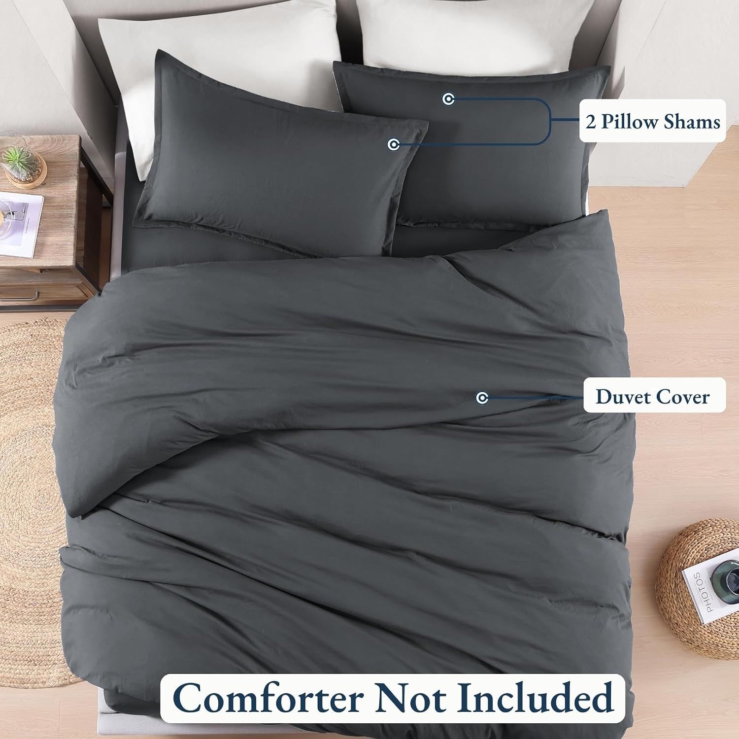 Hotel Soft Microfiber Duvet Cover Set-2000TC Quilt Cover Set & Pillowcases -1 view 4