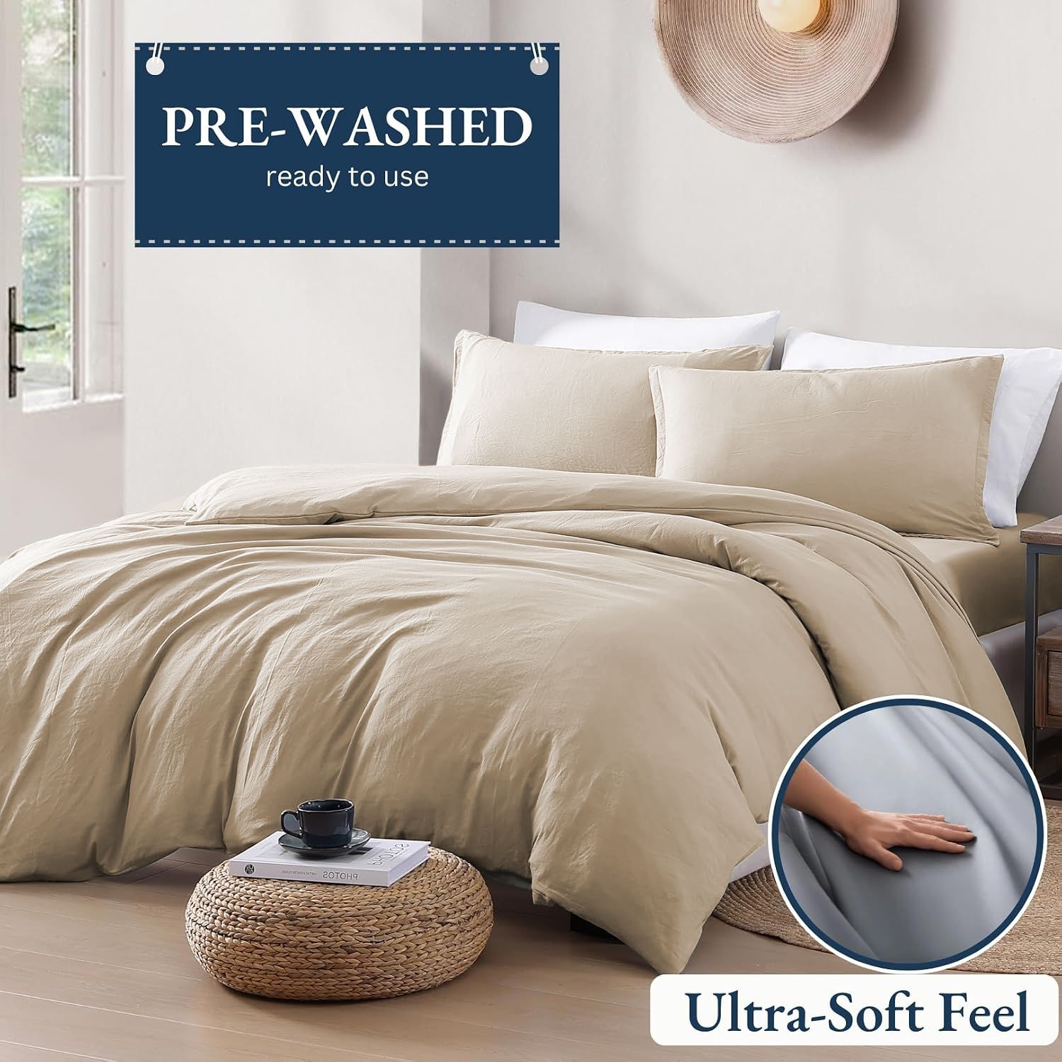 Hotel Soft Microfiber Duvet Cover Set-2000TC Quilt Cover Set & Pillowcases -1 view 3