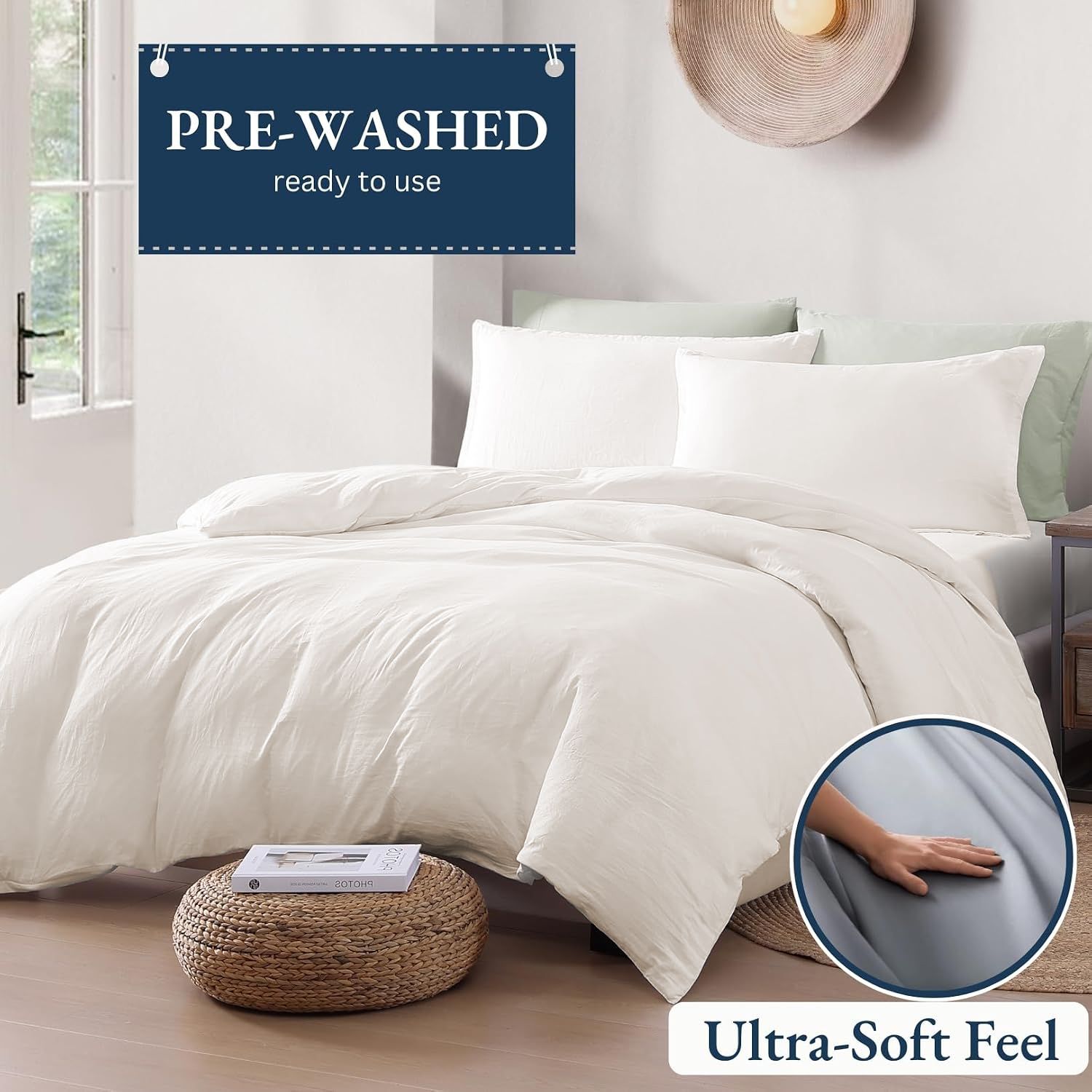 Hotel Soft Microfiber Duvet Cover Set-2000TC Quilt Cover Set & Pillowcases -1 view 3
