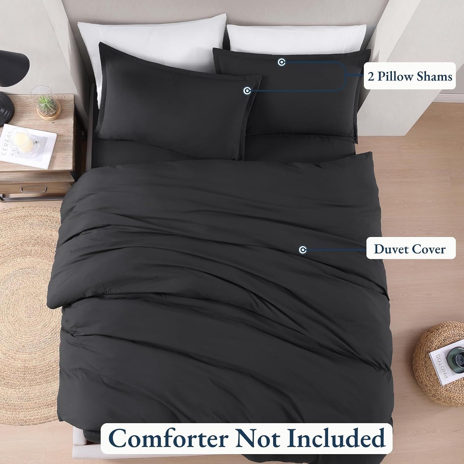Hotel Soft Microfiber Duvet Cover Set-2000TC Quilt Cover Set & Pillowcases -1 view 4