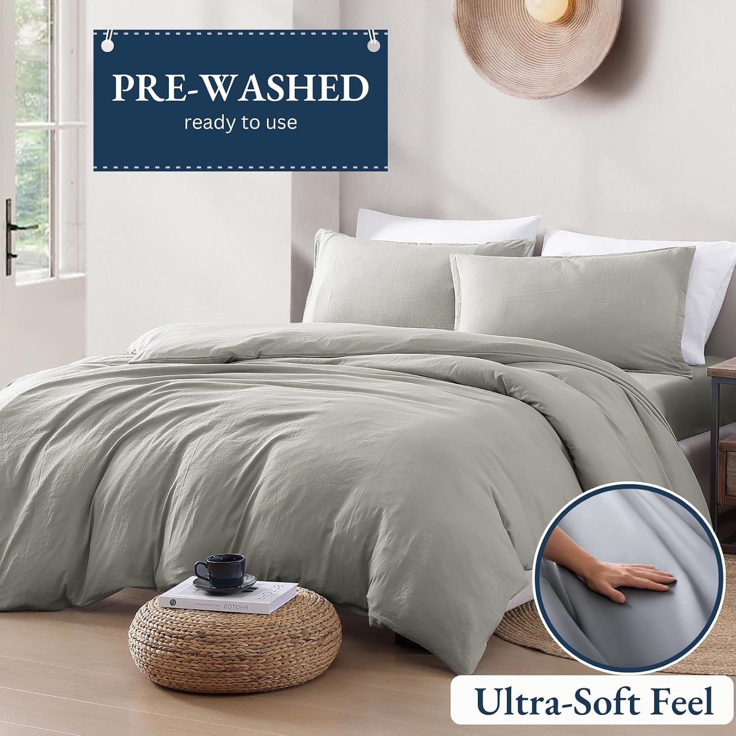 Hotel Soft Microfiber Duvet Cover Set-2000TC Quilt Cover Set & Pillowcases -1 view 3