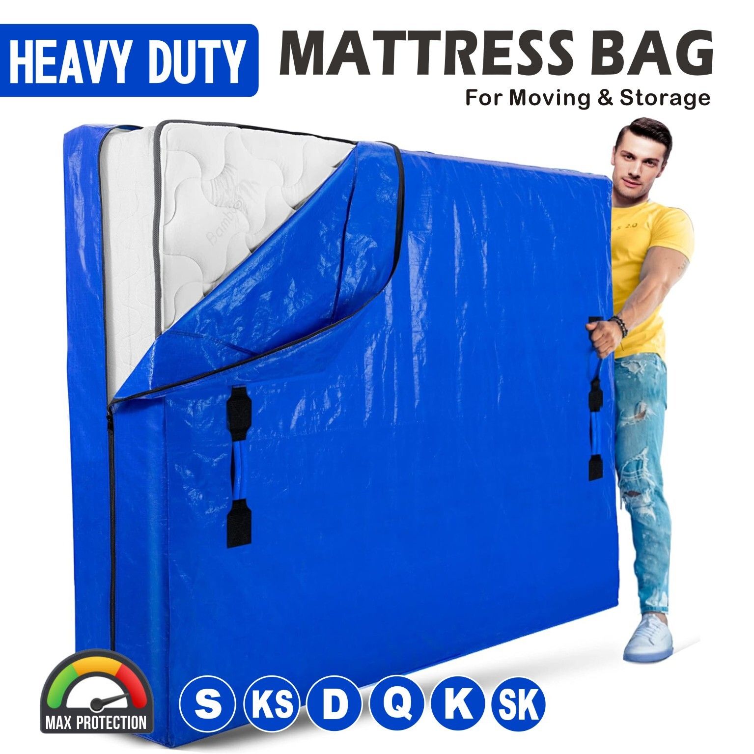 Mattress Bag Mattresses Protector Plastic Moving Storage Dust Cover Carry Bed