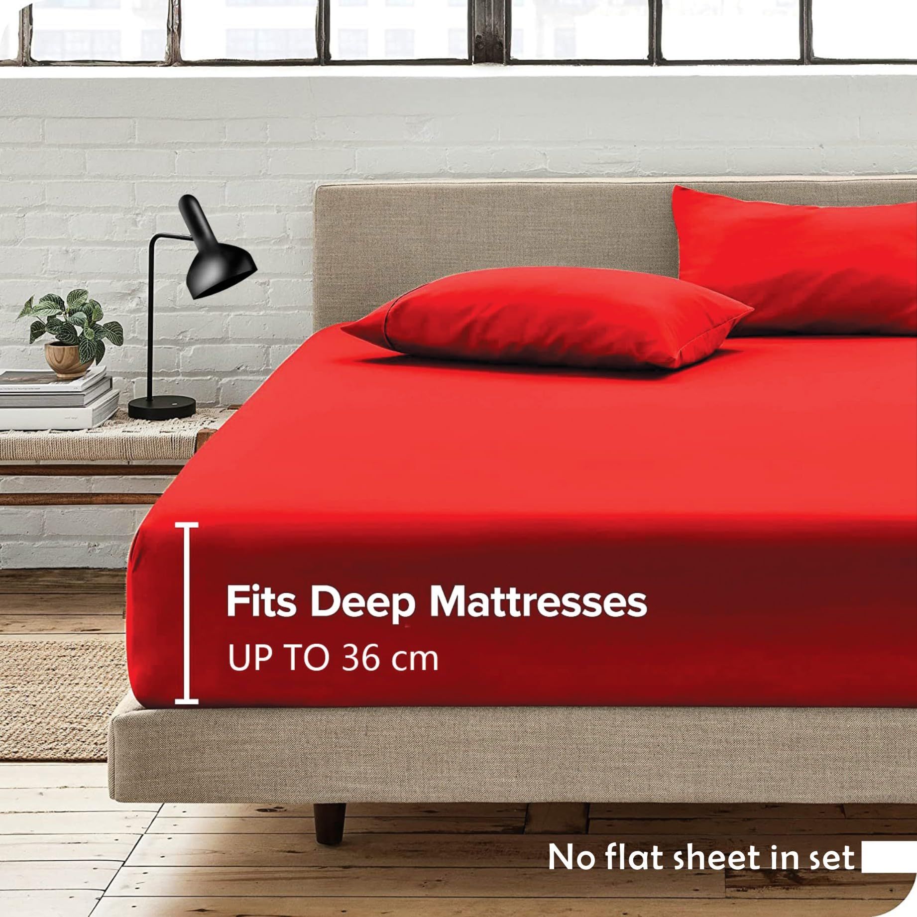 Hotel Quality Fitted Sheet - 1 Piece Fitted Sheet -Breathable Bedding - Wrinkle view 3