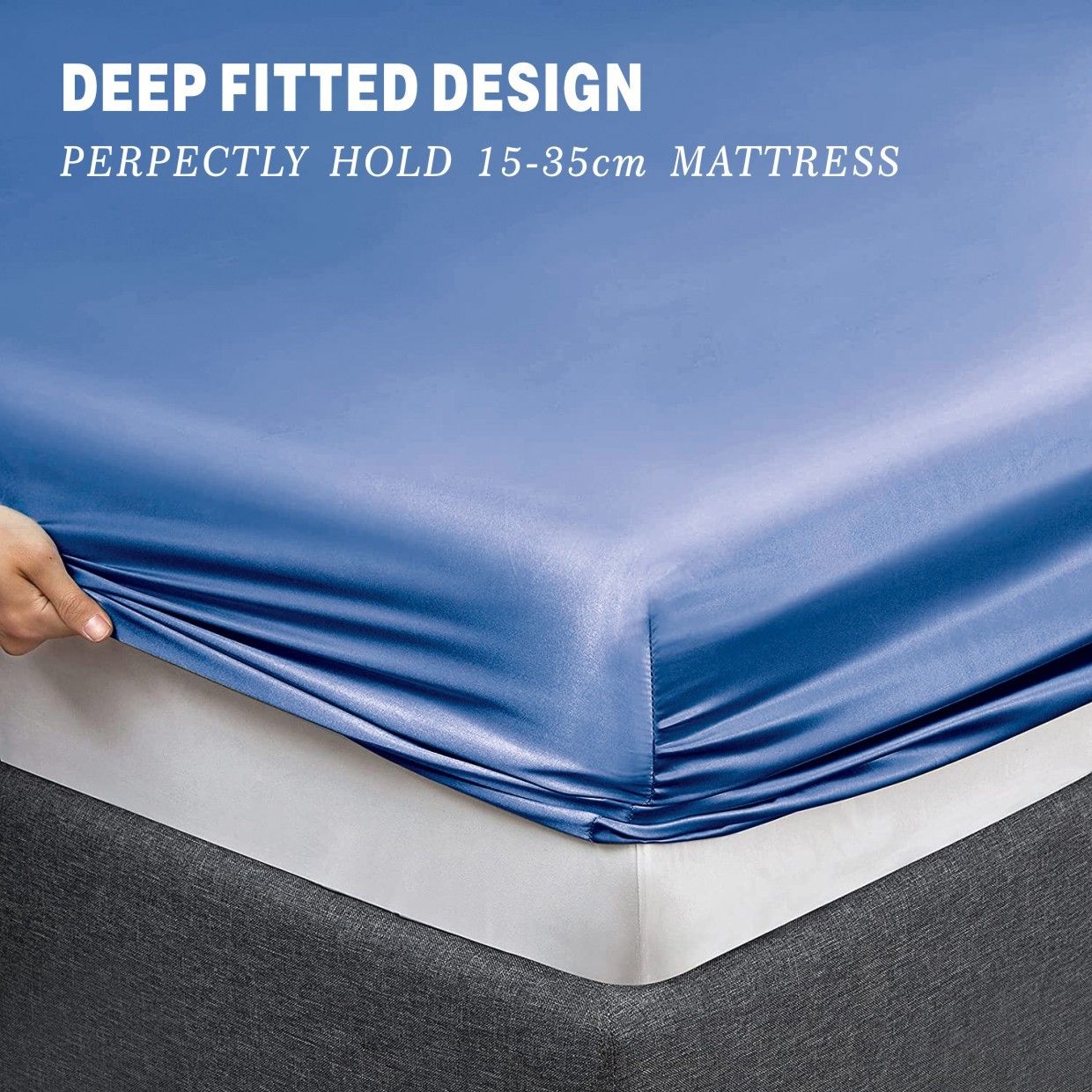 Art Silk Satin Sheet Set Hotel 4 Pieces Fitted/Flat Sheet Bedding Set-Luxury view 3