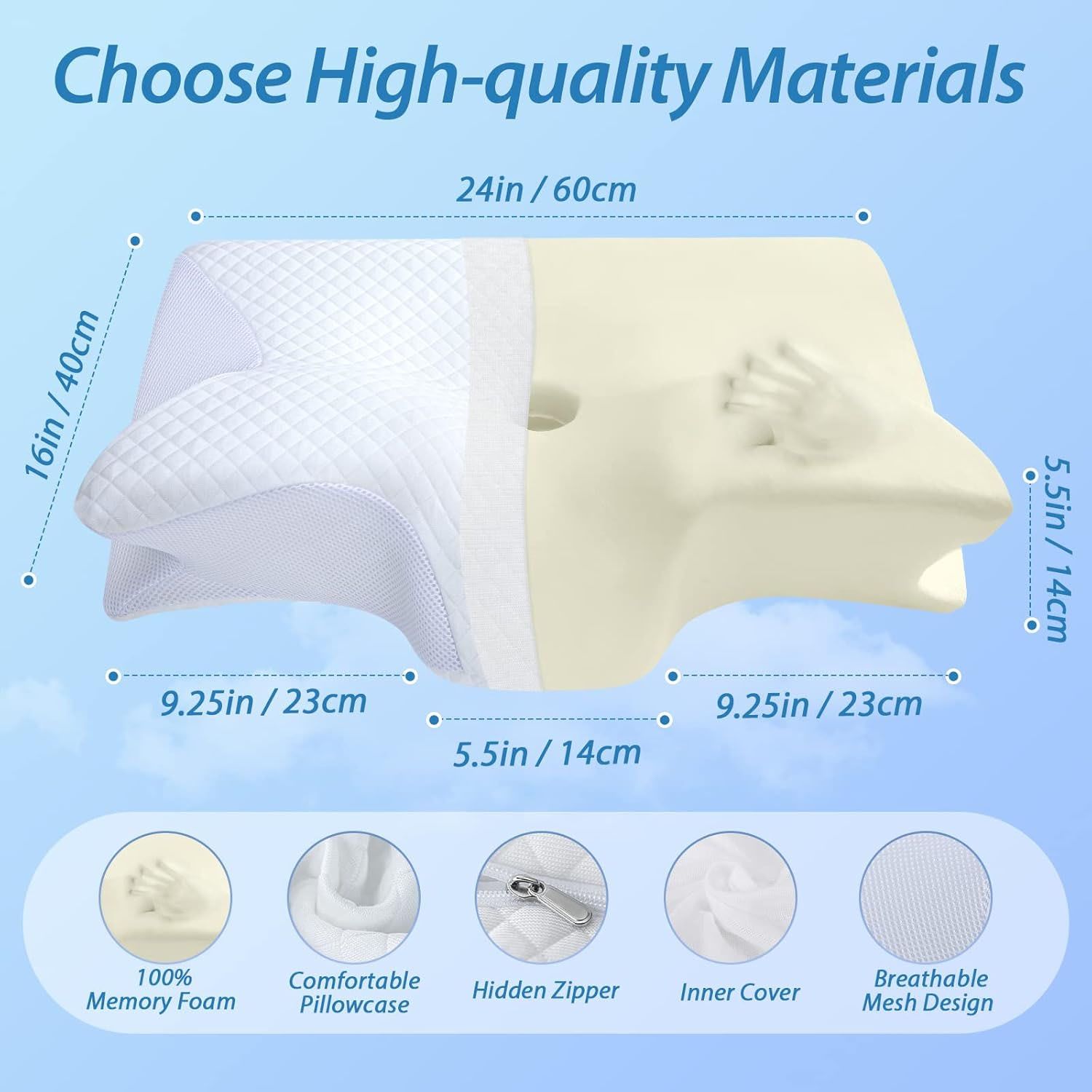 Cervical Neck Pillow for Neck Pain Relief view 2