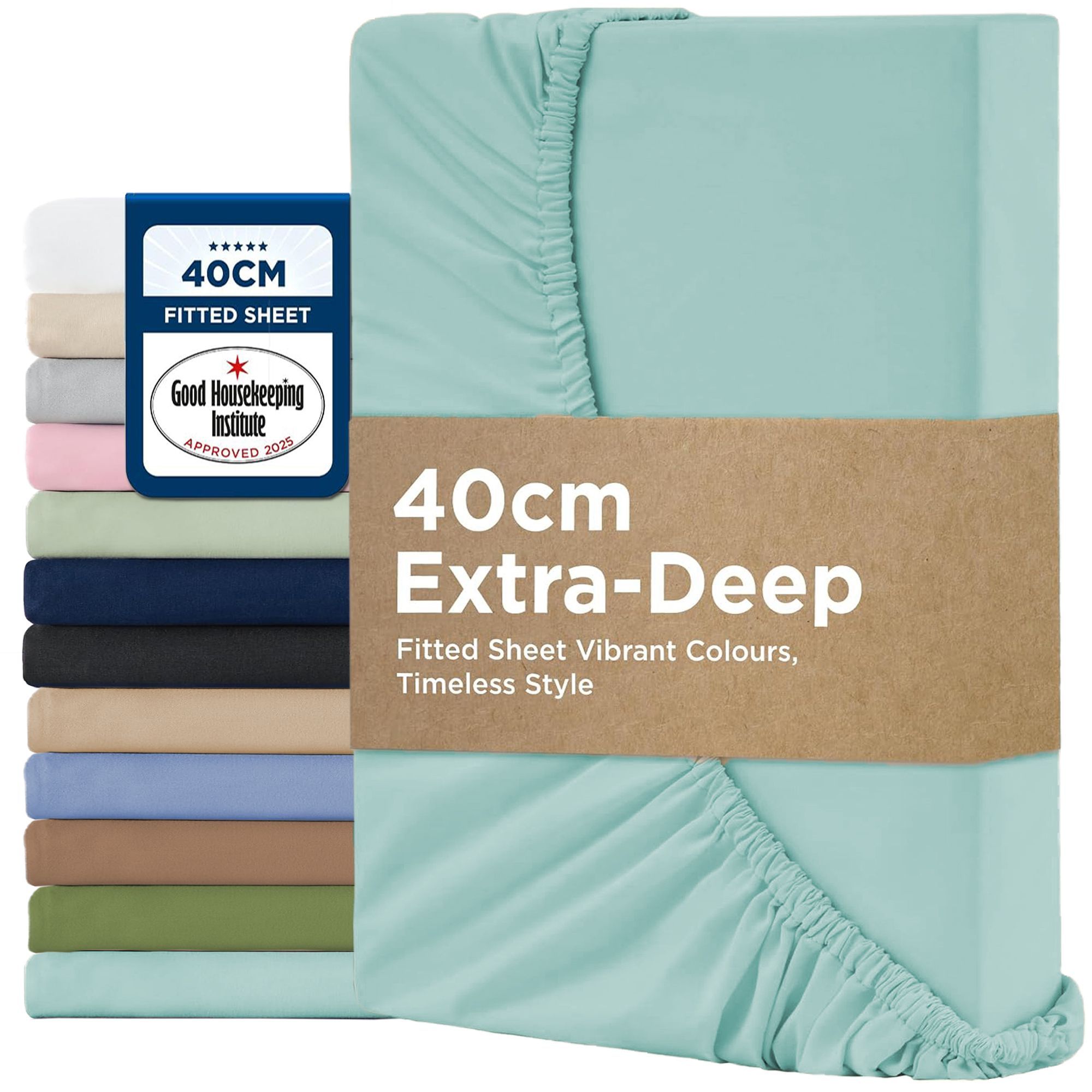 2000TC Hotel Quality Fitted Sheets - 2 Piece Fitted Sheets -Breathable Bedding
