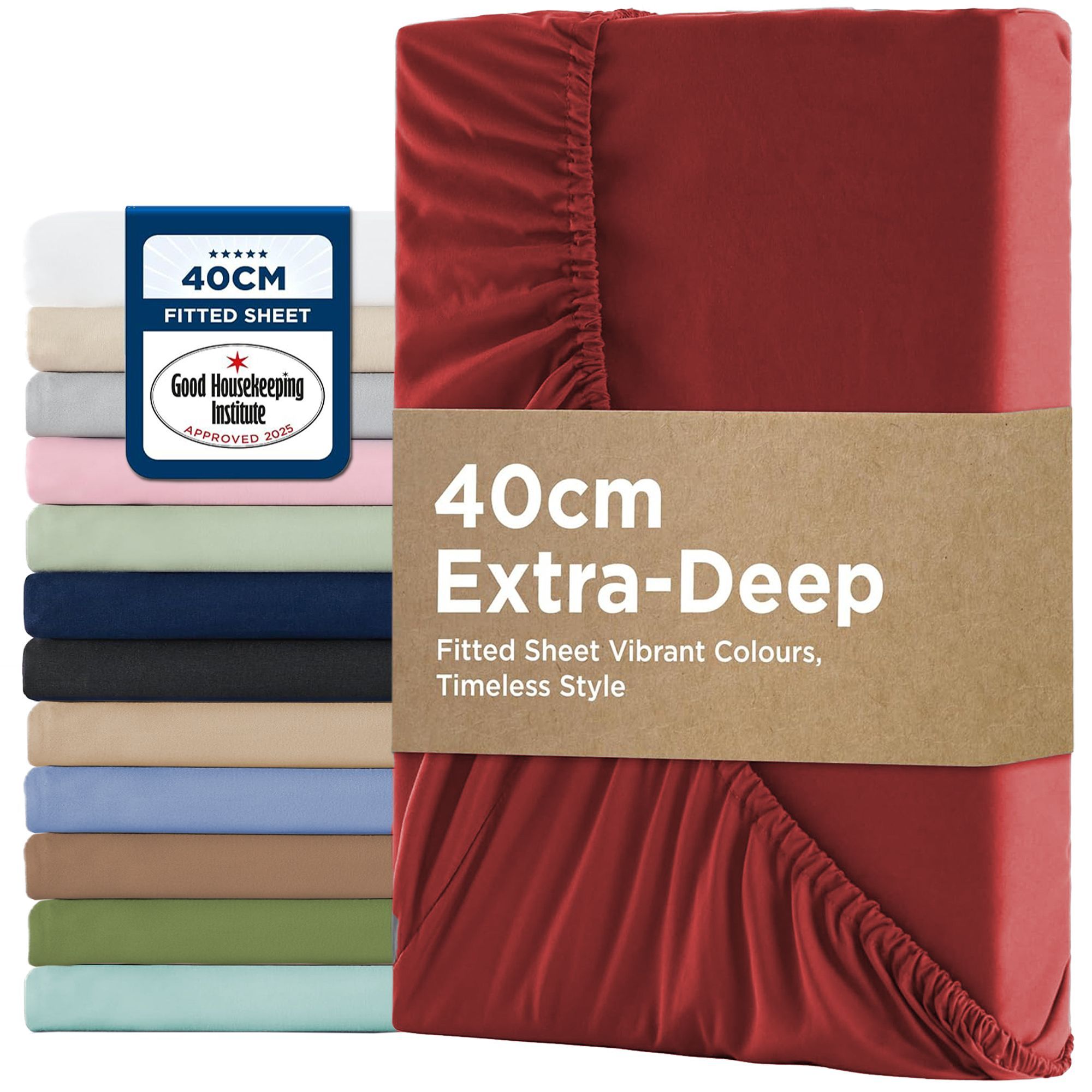 2000TC Hotel Quality Fitted Sheets - 2 Piece Fitted Sheets -Breathable Bedding