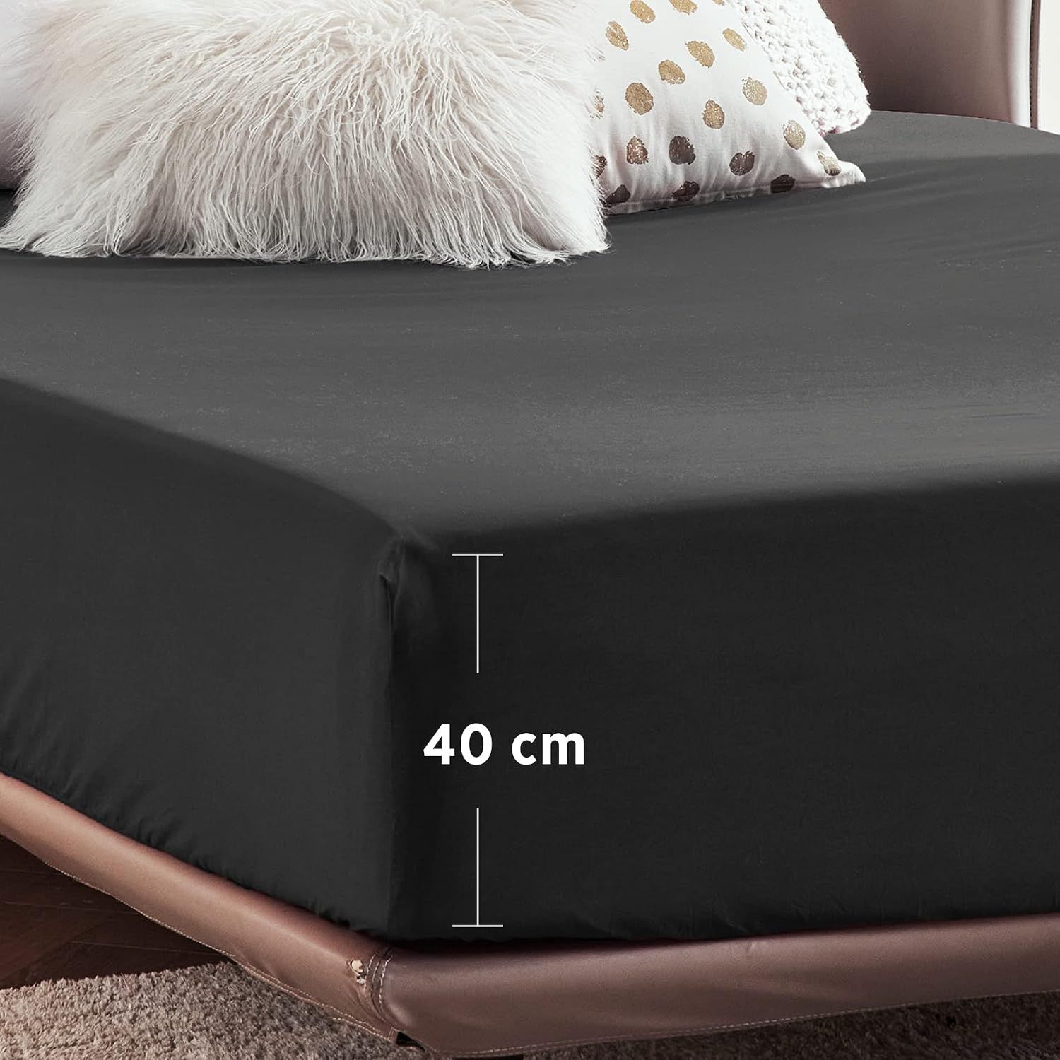 2000TC Hotel Quality Fitted Sheets - 2 Piece Fitted Sheets -Breathable Bedding view 5