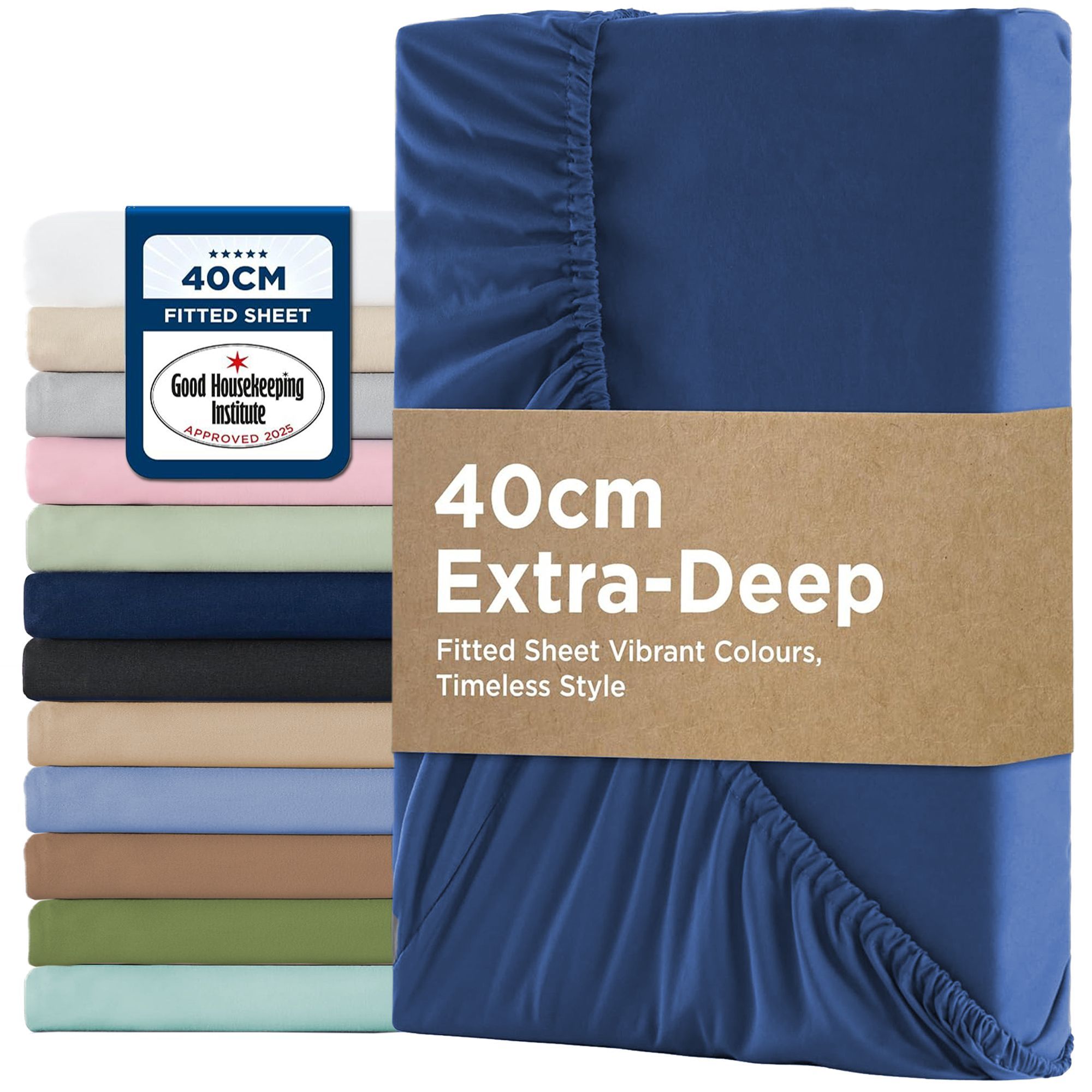2000TC Hotel Quality Fitted Sheets - 2 Piece Fitted Sheets -Breathable Bedding