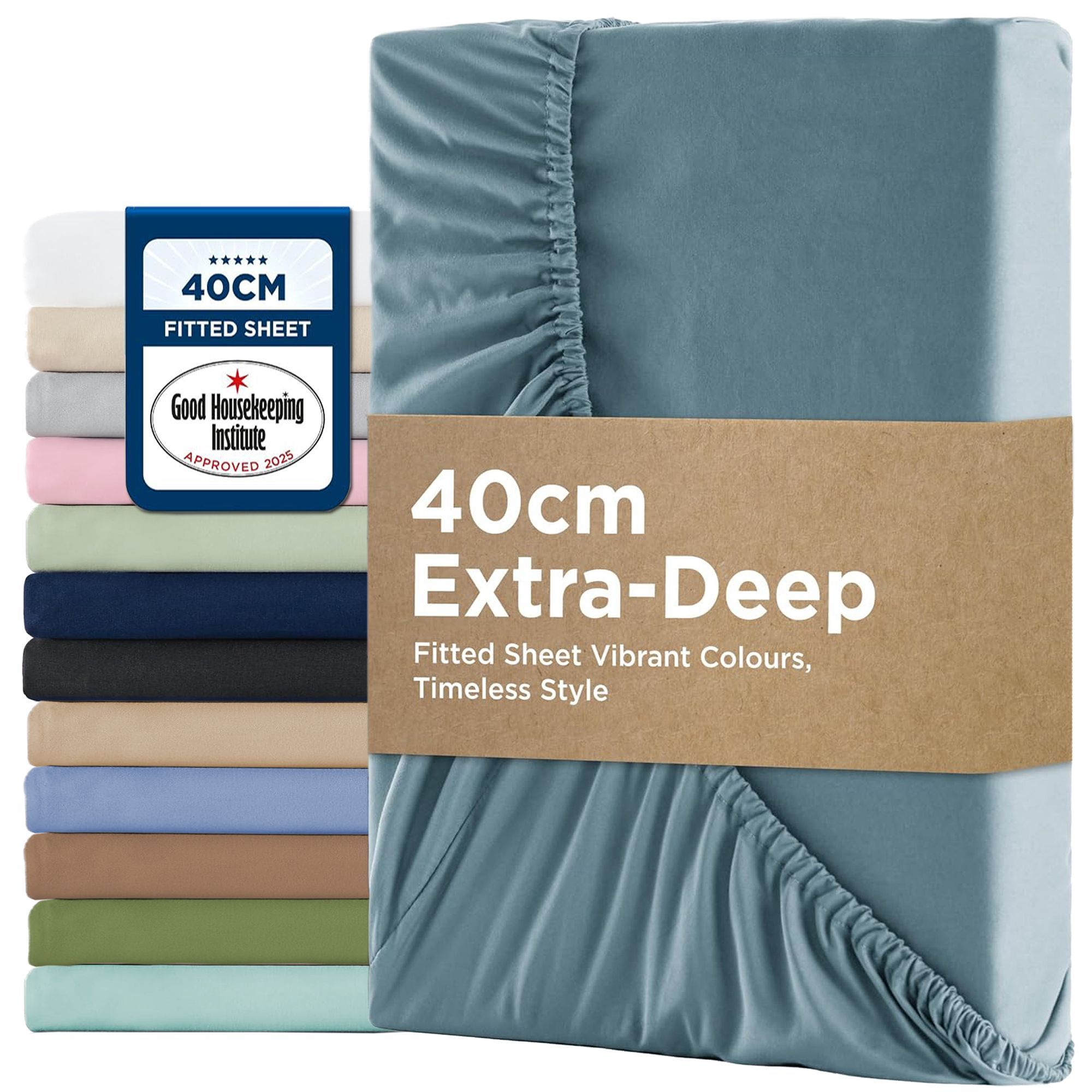 2000TC Hotel Quality Fitted Sheets - 2 Piece Fitted Sheets -Breathable Bedding