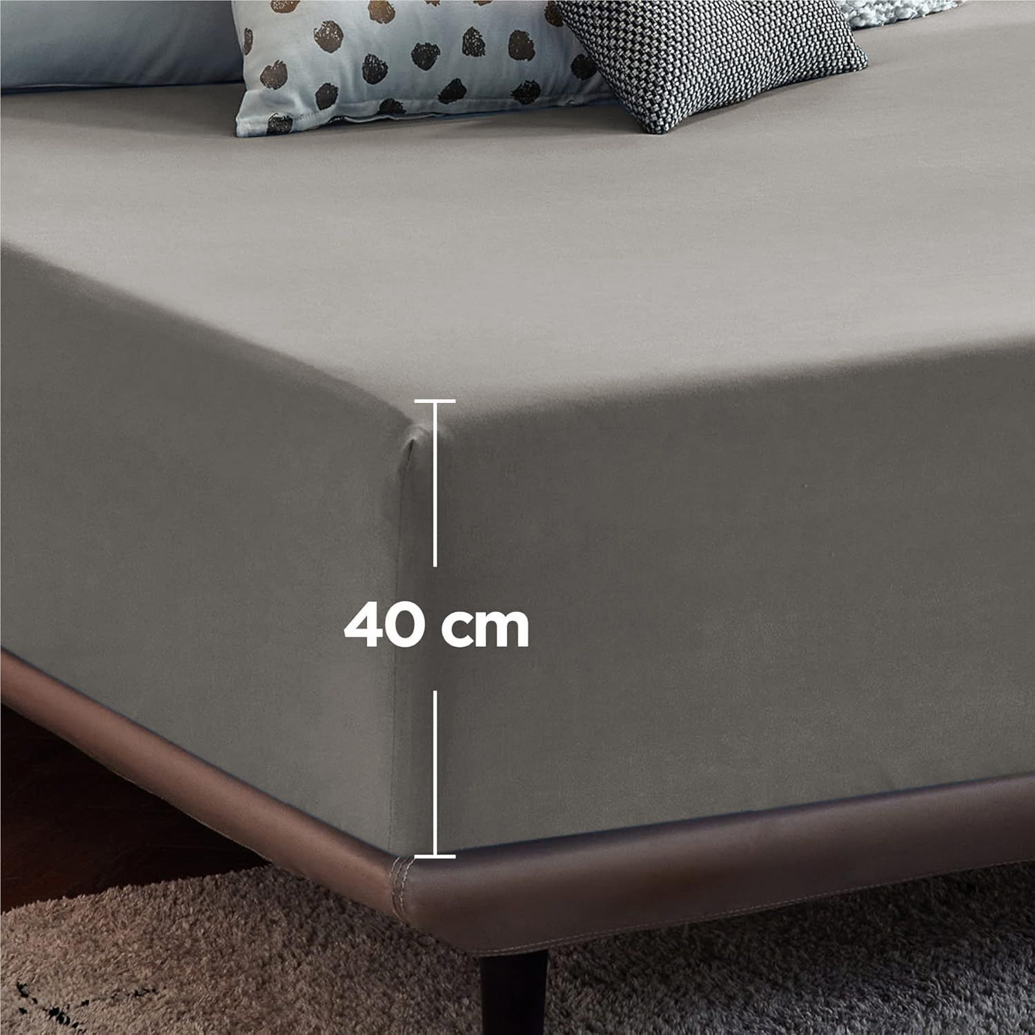2000TC Hotel Quality Fitted Sheets - 2 Piece Fitted Sheets -Breathable Bedding view 5