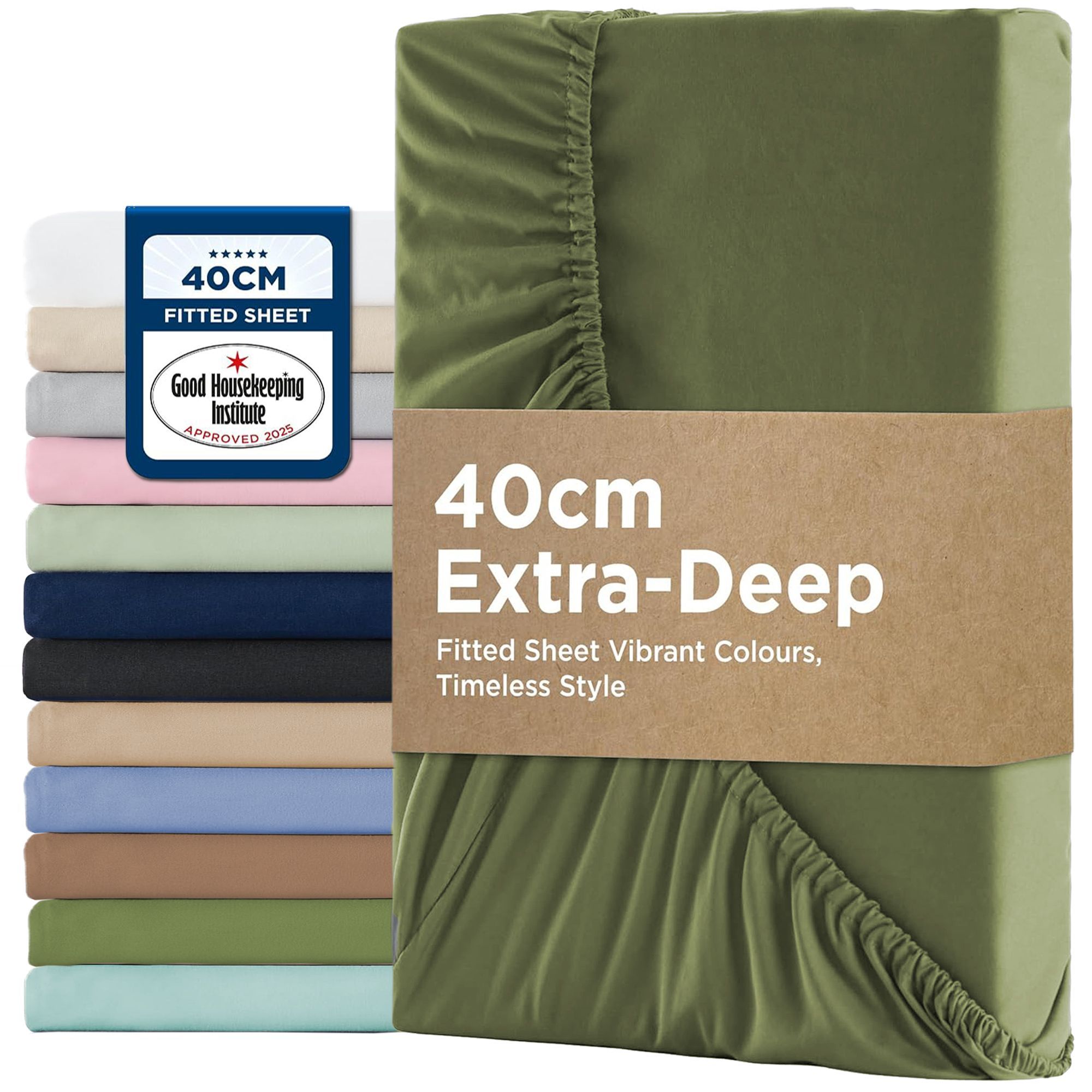 2000TC Hotel Quality Fitted Sheets - 2 Piece Fitted Sheets -Breathable Bedding