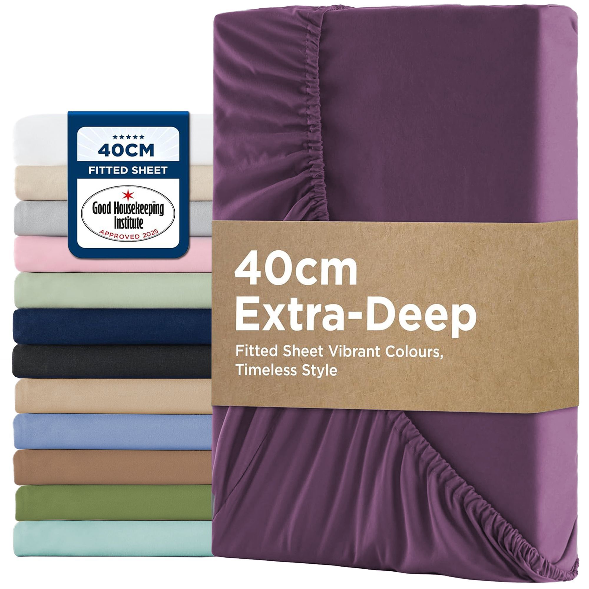 2000TC Hotel Quality Fitted Sheets - 2 Piece Fitted Sheets -Breathable Bedding