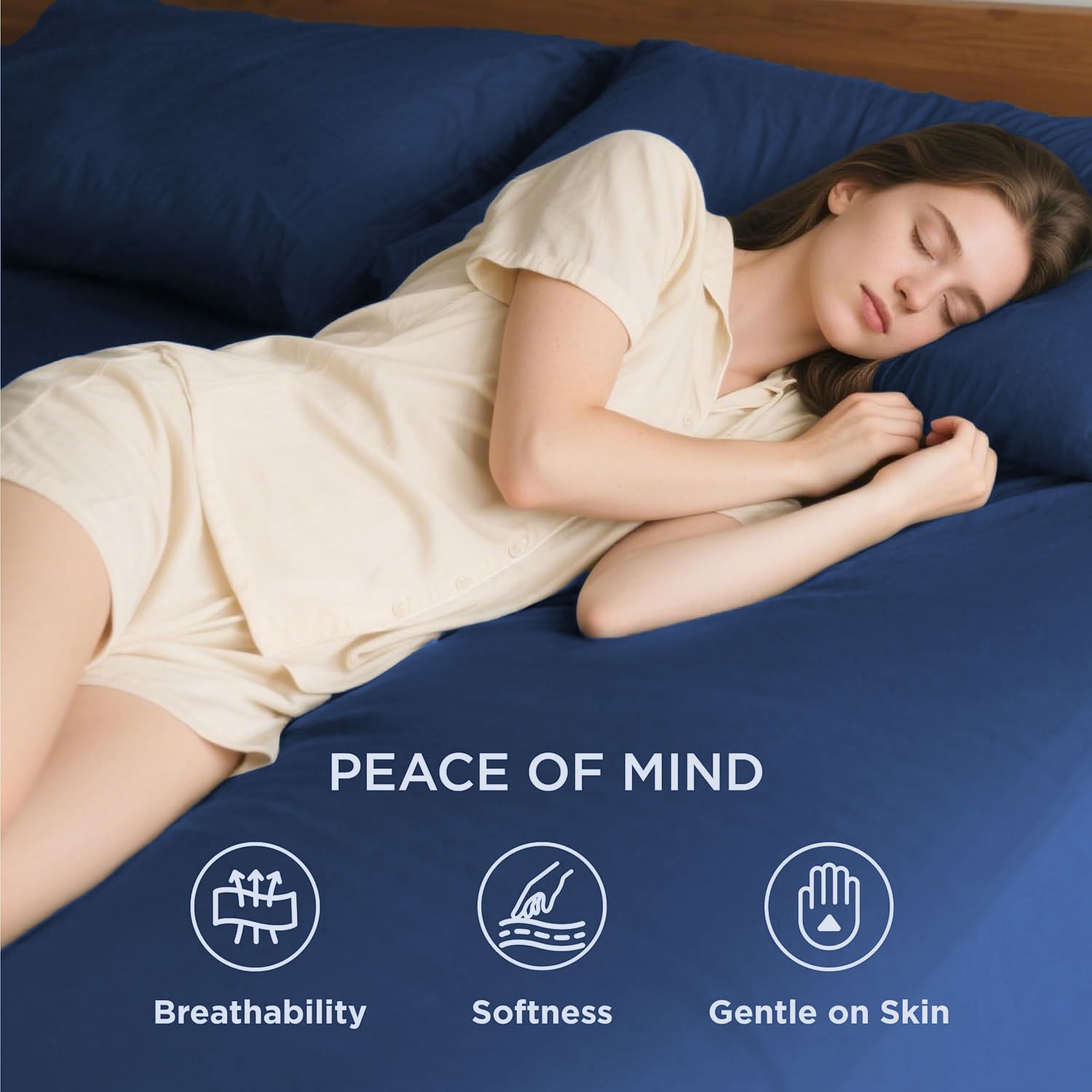 2000TC Hotel Quality Fitted Sheets - 2 Piece Fitted Sheets -Breathable Bedding view 2
