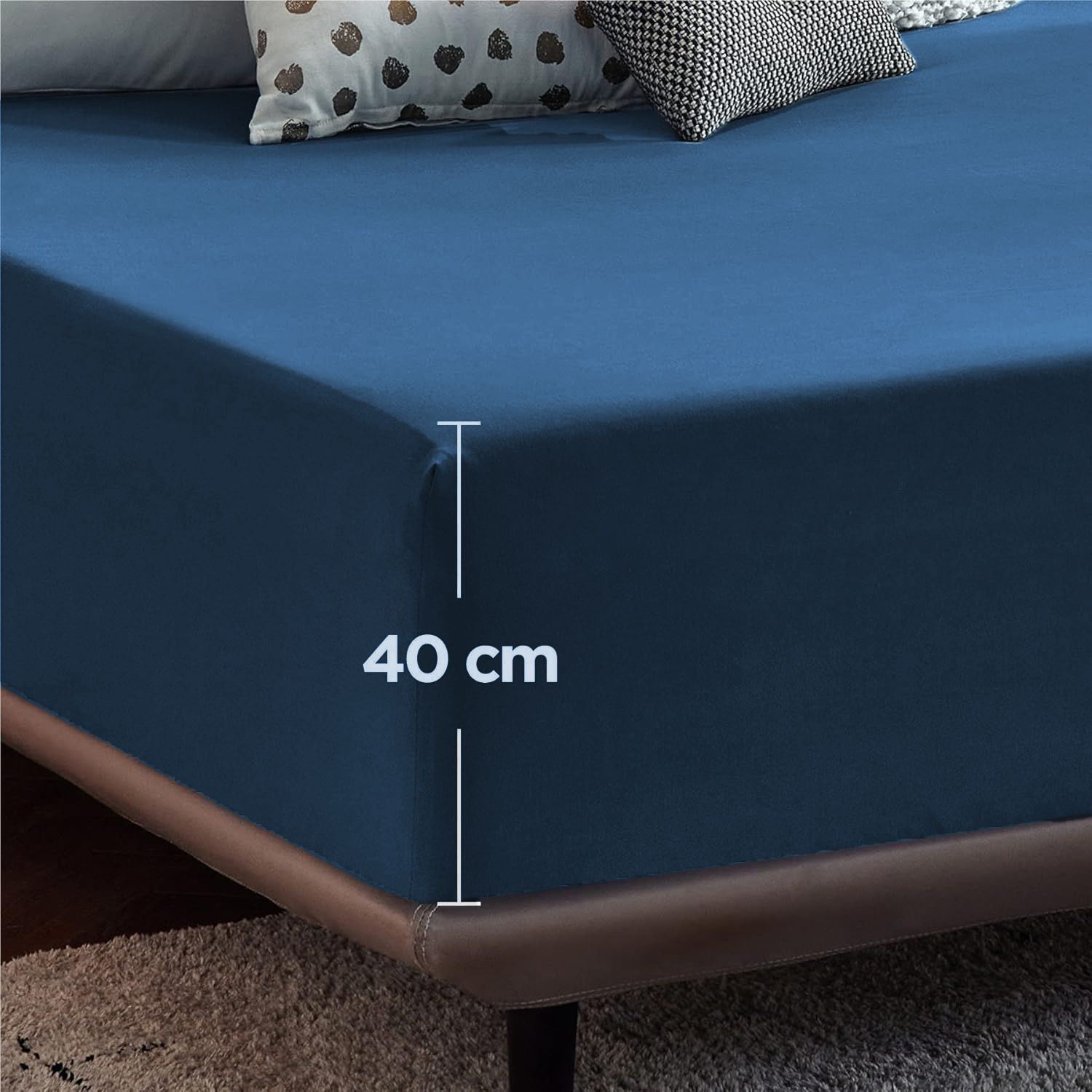 2000TC Hotel Quality Fitted Sheets - 2 Piece Fitted Sheets -Breathable Bedding view 5