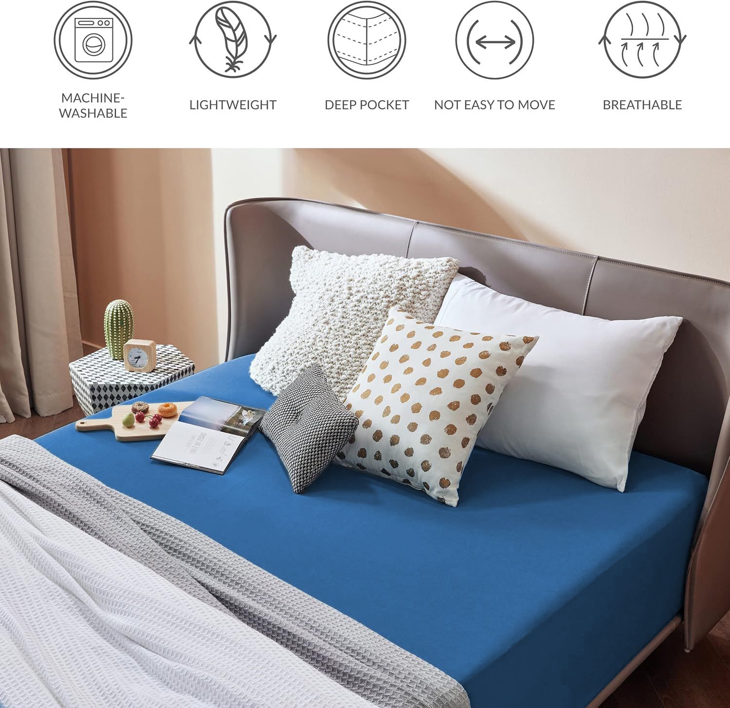 2000TC Hotel Quality Fitted Sheets - 2 Piece Fitted Sheets -Breathable Bedding view 6