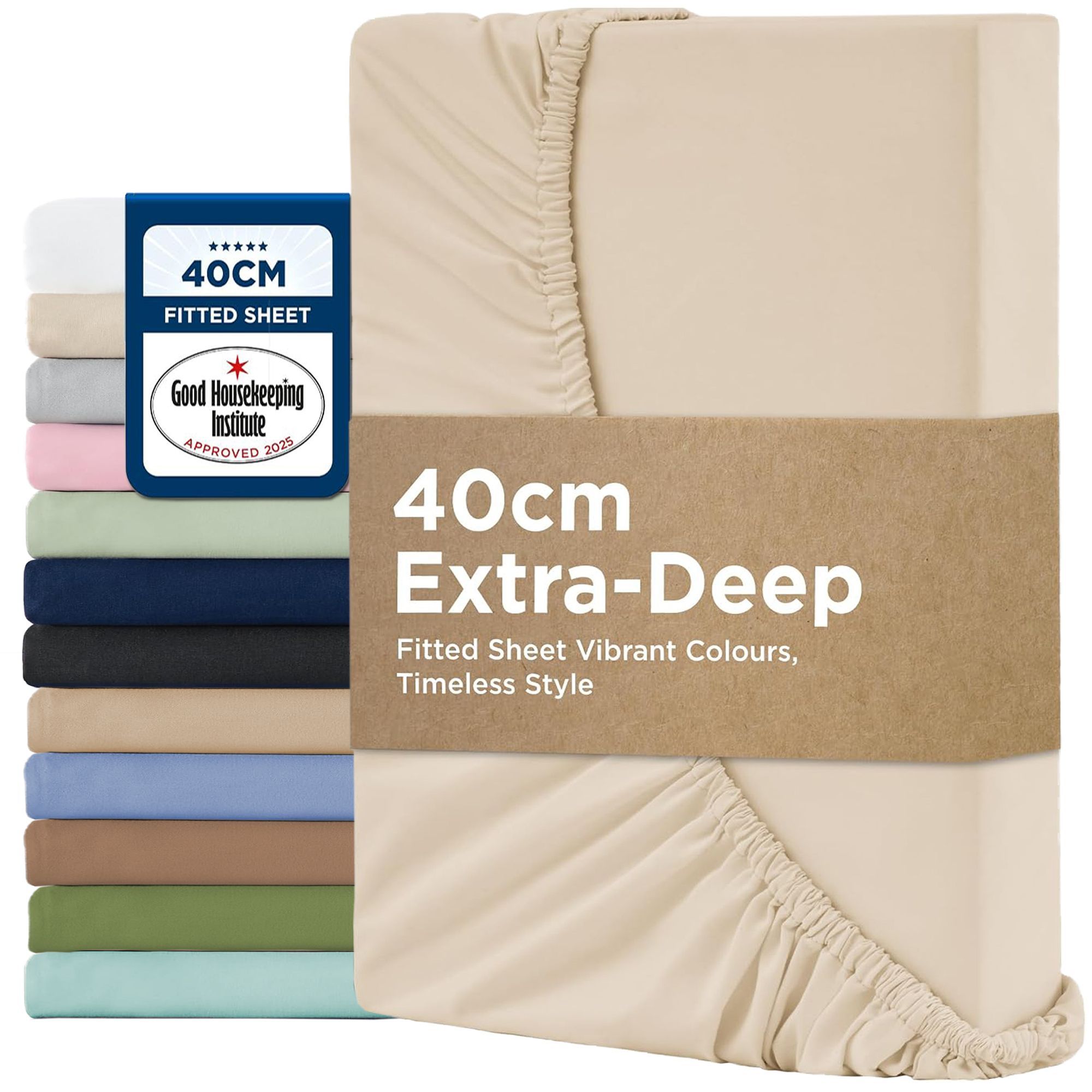 2000TC Hotel Quality Fitted Sheets - 2 Piece Fitted Sheets -Breathable Bedding
