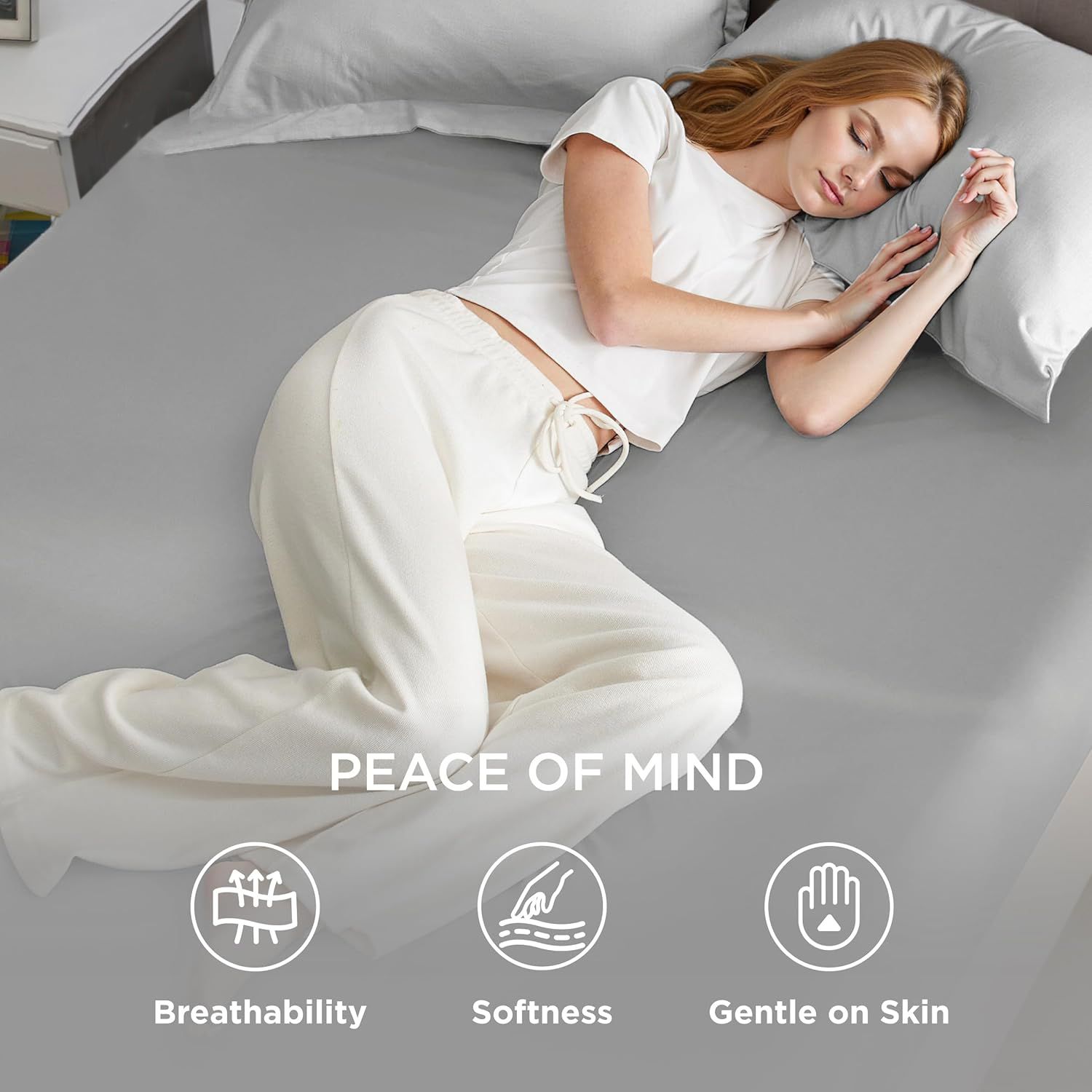 2000TC Hotel Quality Fitted Sheets - 2 Piece Fitted Sheets -Breathable Bedding view 2