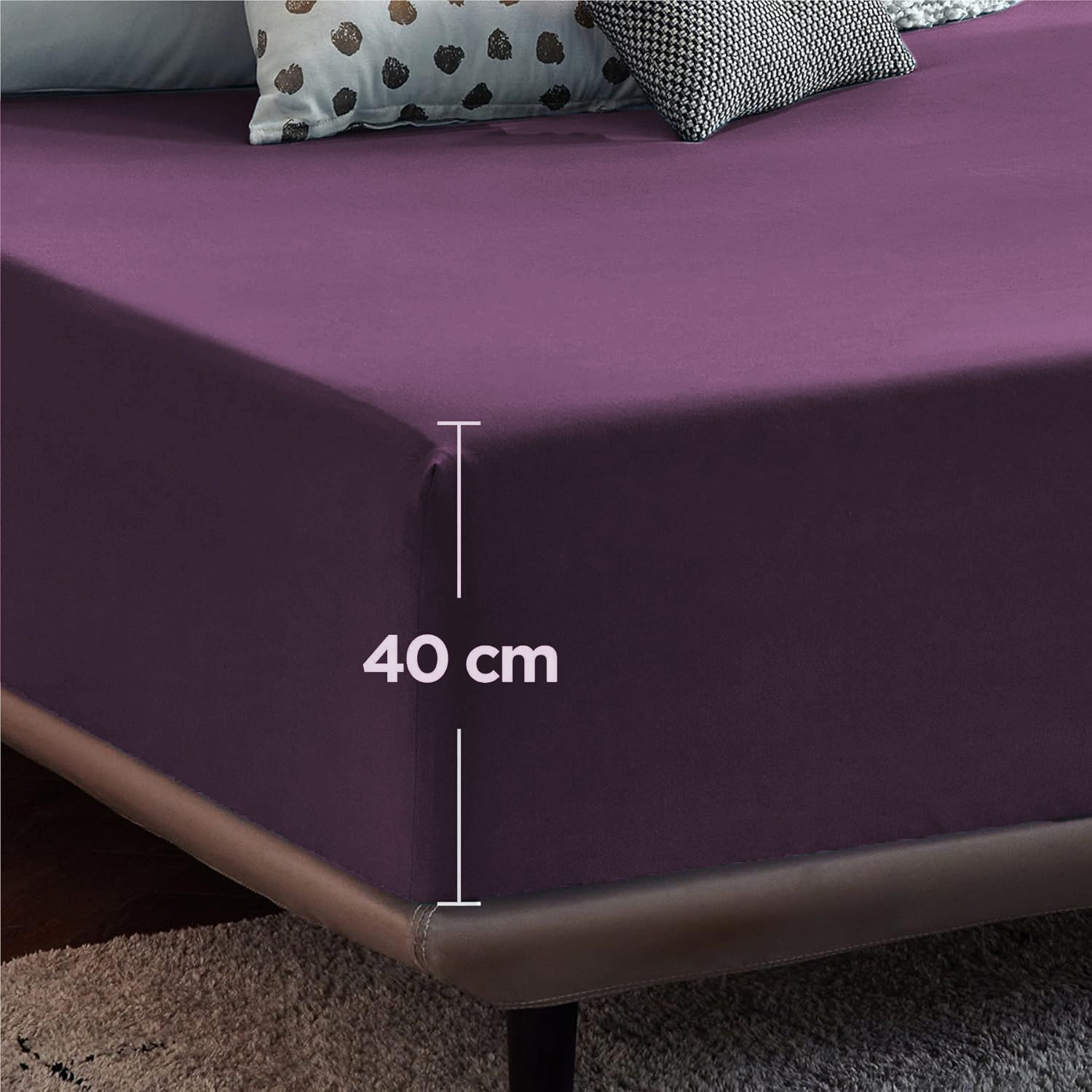 2000TC Hotel Quality Fitted Sheets - 2 Piece Fitted Sheets -Breathable Bedding view 5