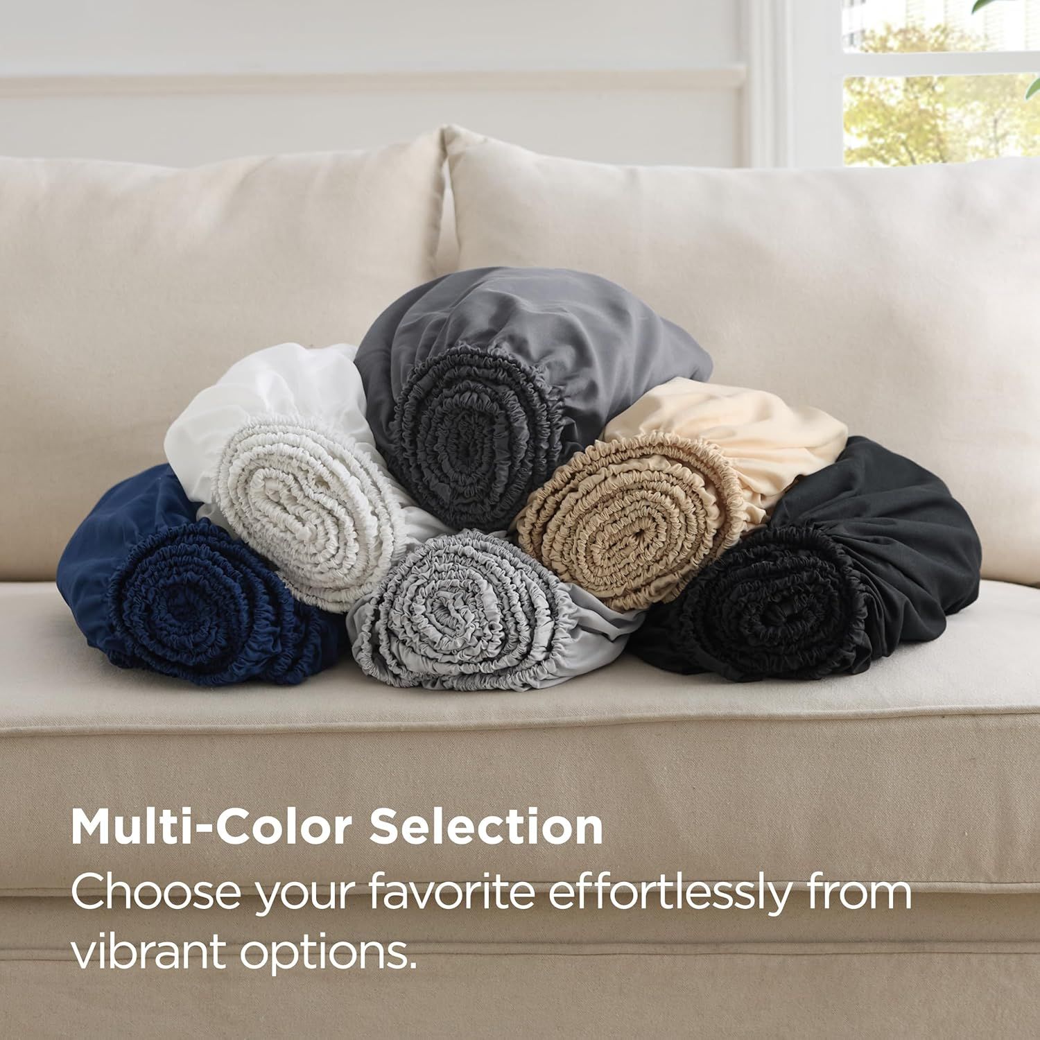 2000TC Hotel Quality Fitted Sheets - 2 Piece Fitted Sheets -Breathable Bedding view 7