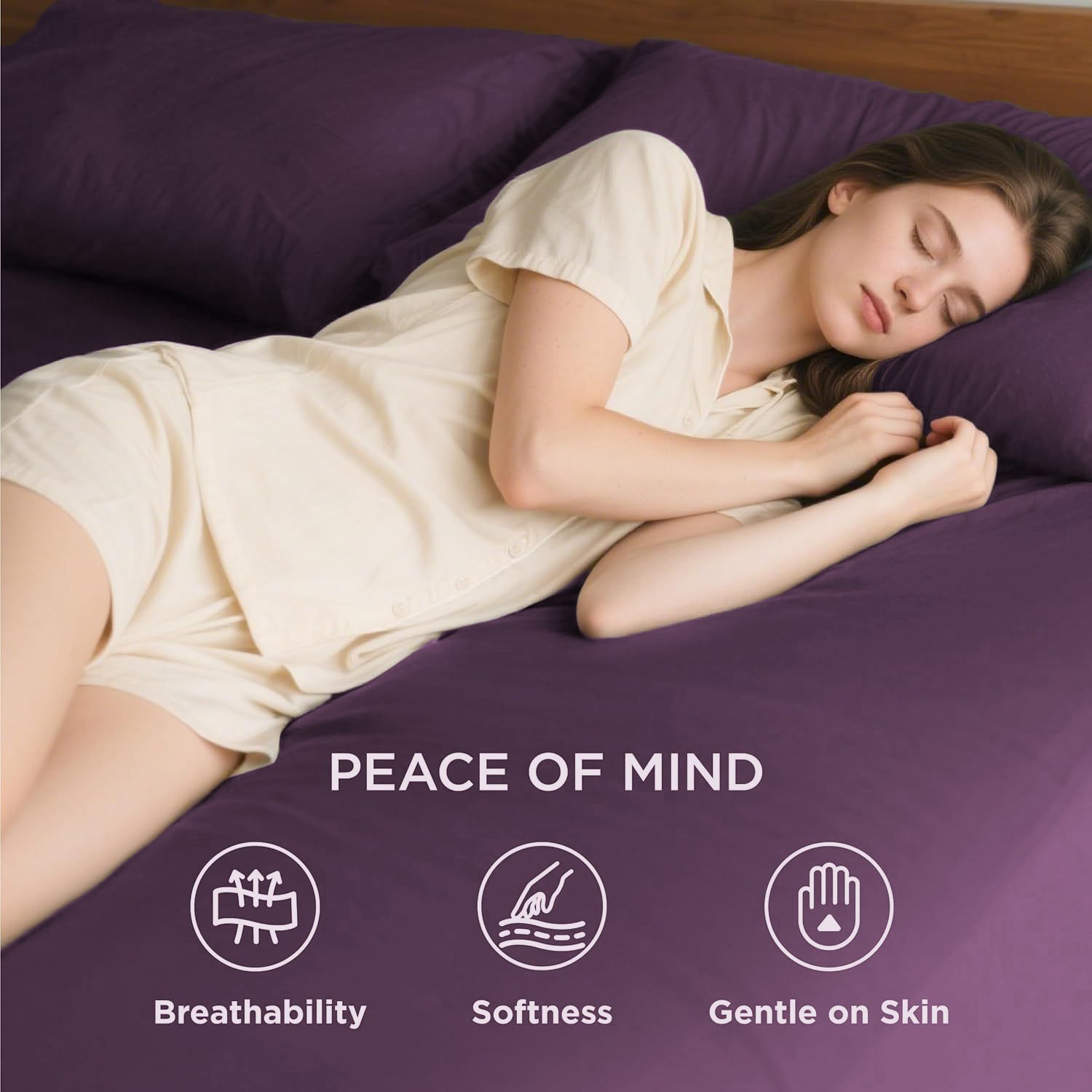 2000TC Hotel Quality Fitted Sheets - 2 Piece Fitted Sheets -Breathable Bedding view 2