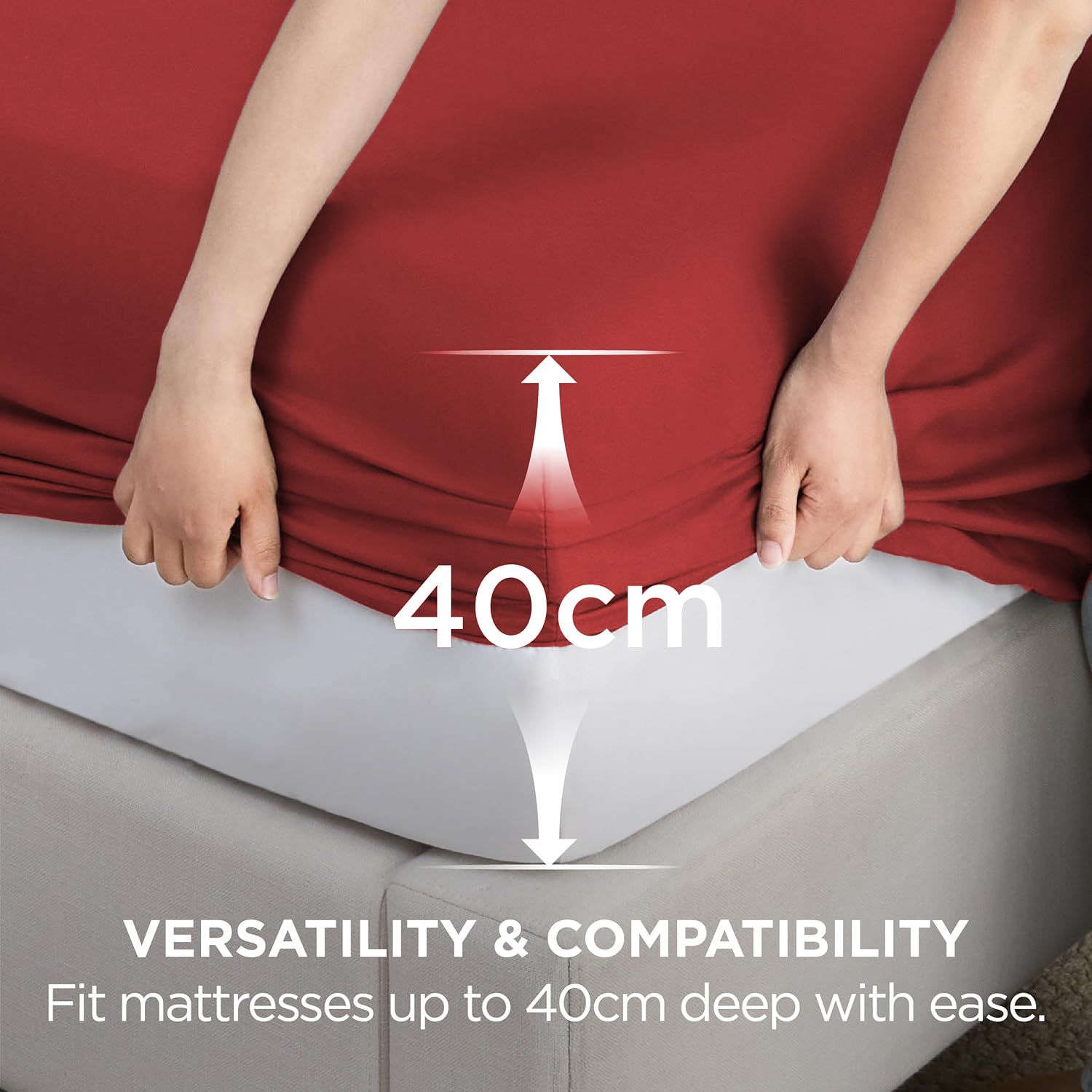 2000TC Hotel Quality Fitted Sheets - 2 Piece Fitted Sheets -Breathable Bedding view 3