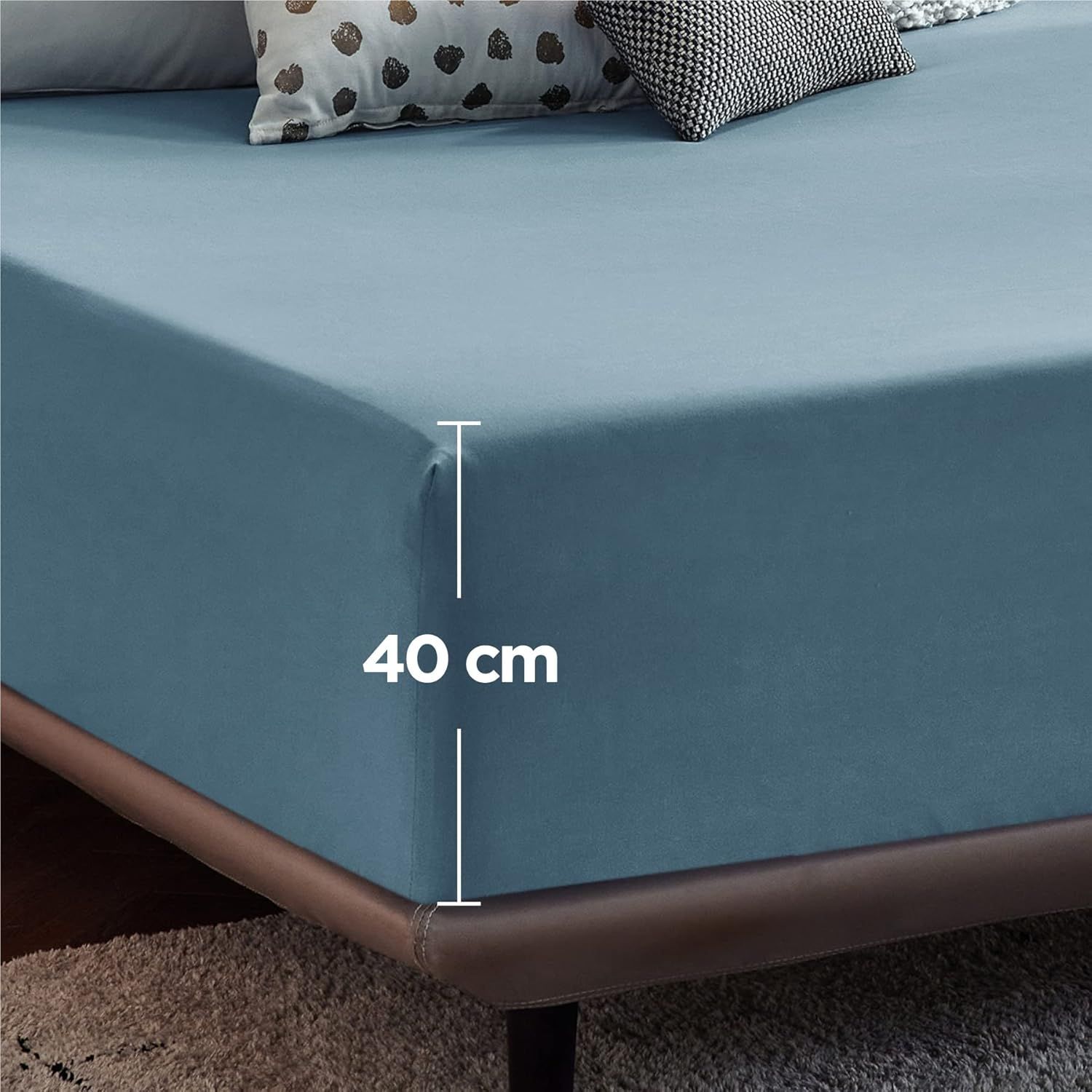 2000TC Hotel Quality Fitted Sheets - 2 Piece Fitted Sheets -Breathable Bedding view 5