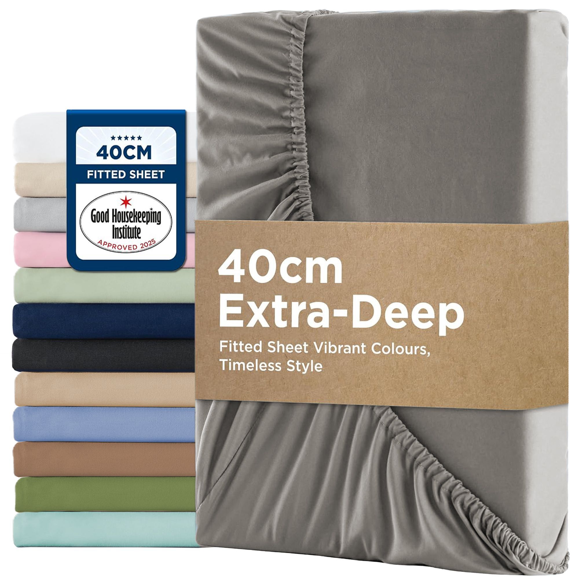 2000TC Hotel Quality Fitted Sheets - 2 Piece Fitted Sheets -Breathable Bedding