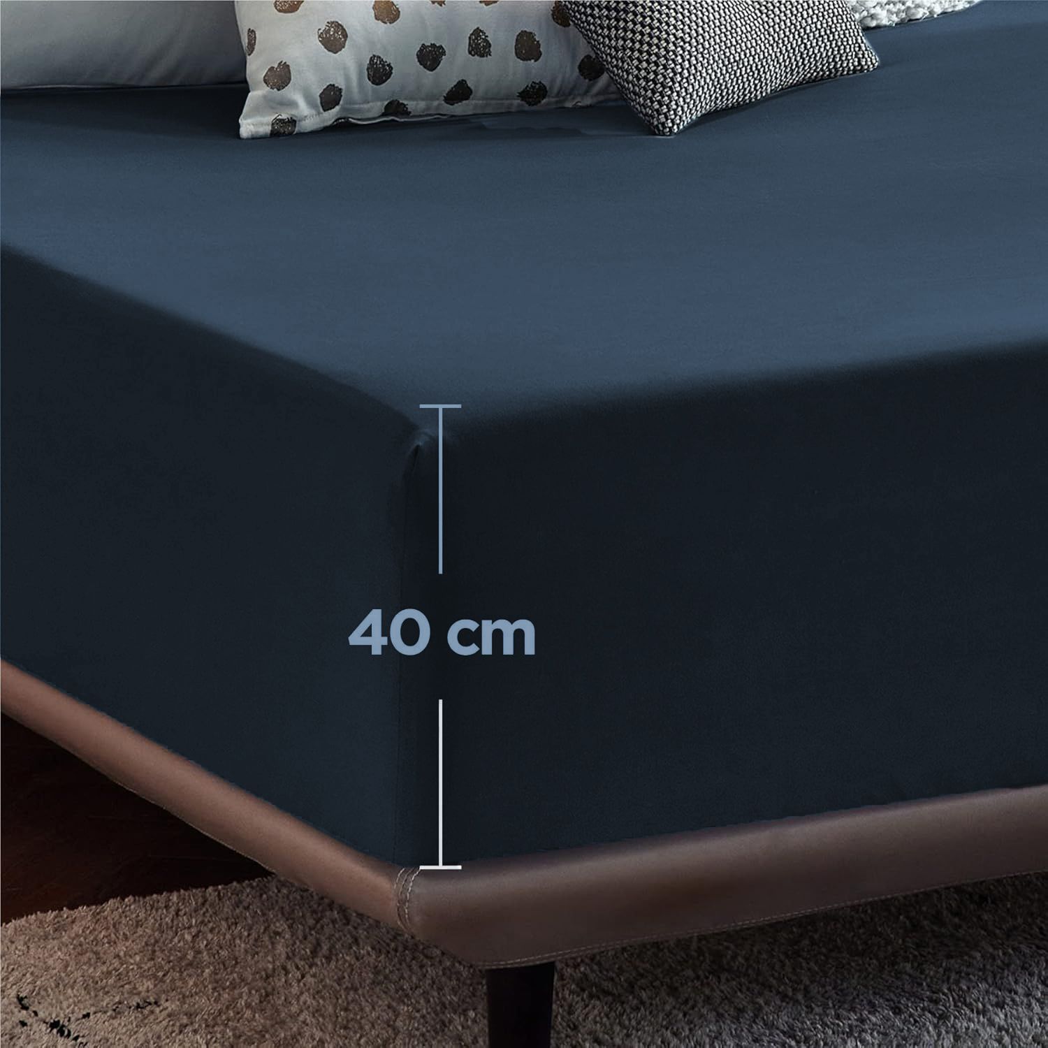 2000TC Hotel Quality Fitted Sheets - 2 Piece Fitted Sheets -Breathable Bedding view 5