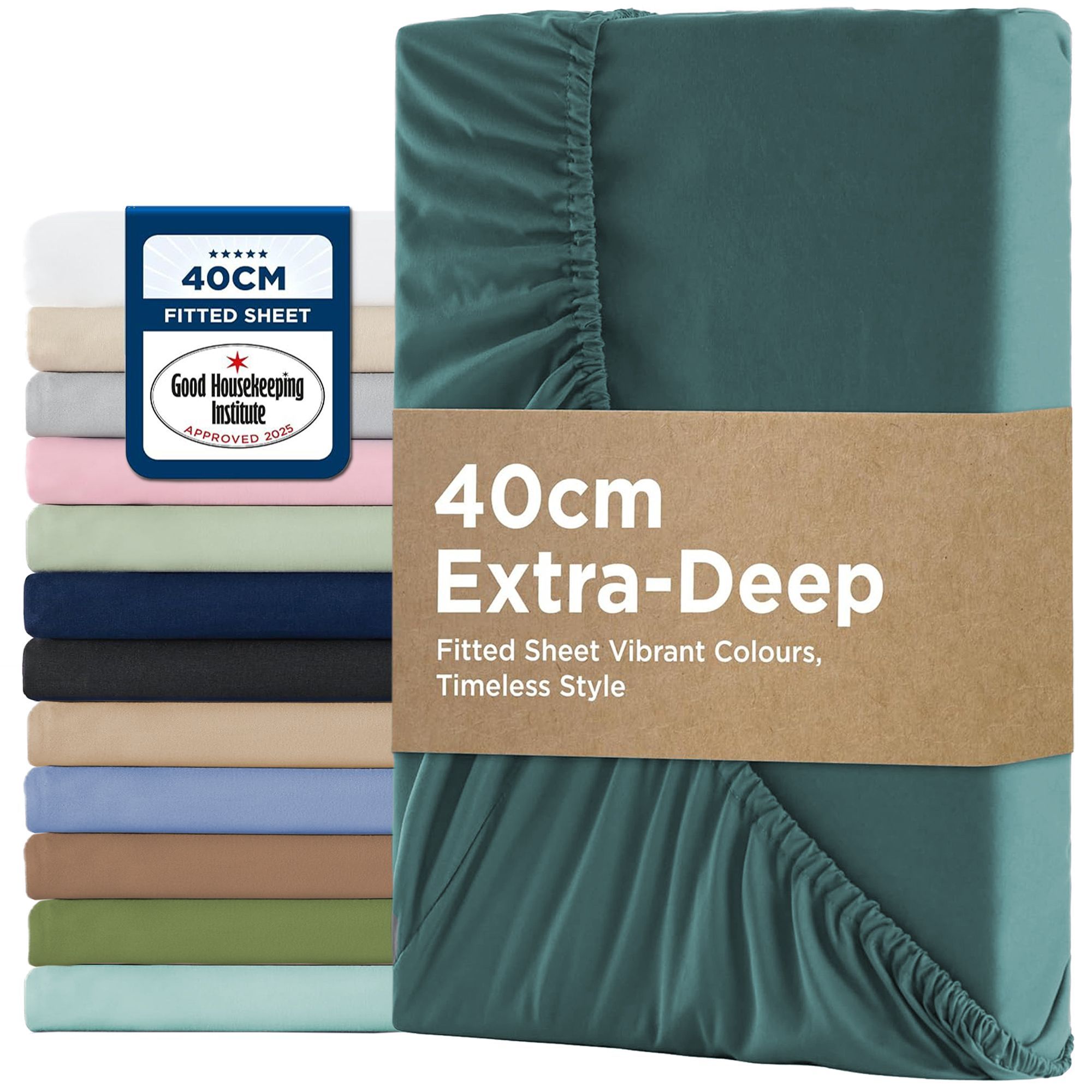 2000TC Hotel Quality Fitted Sheets - 2 Piece Fitted Sheets -Breathable Bedding